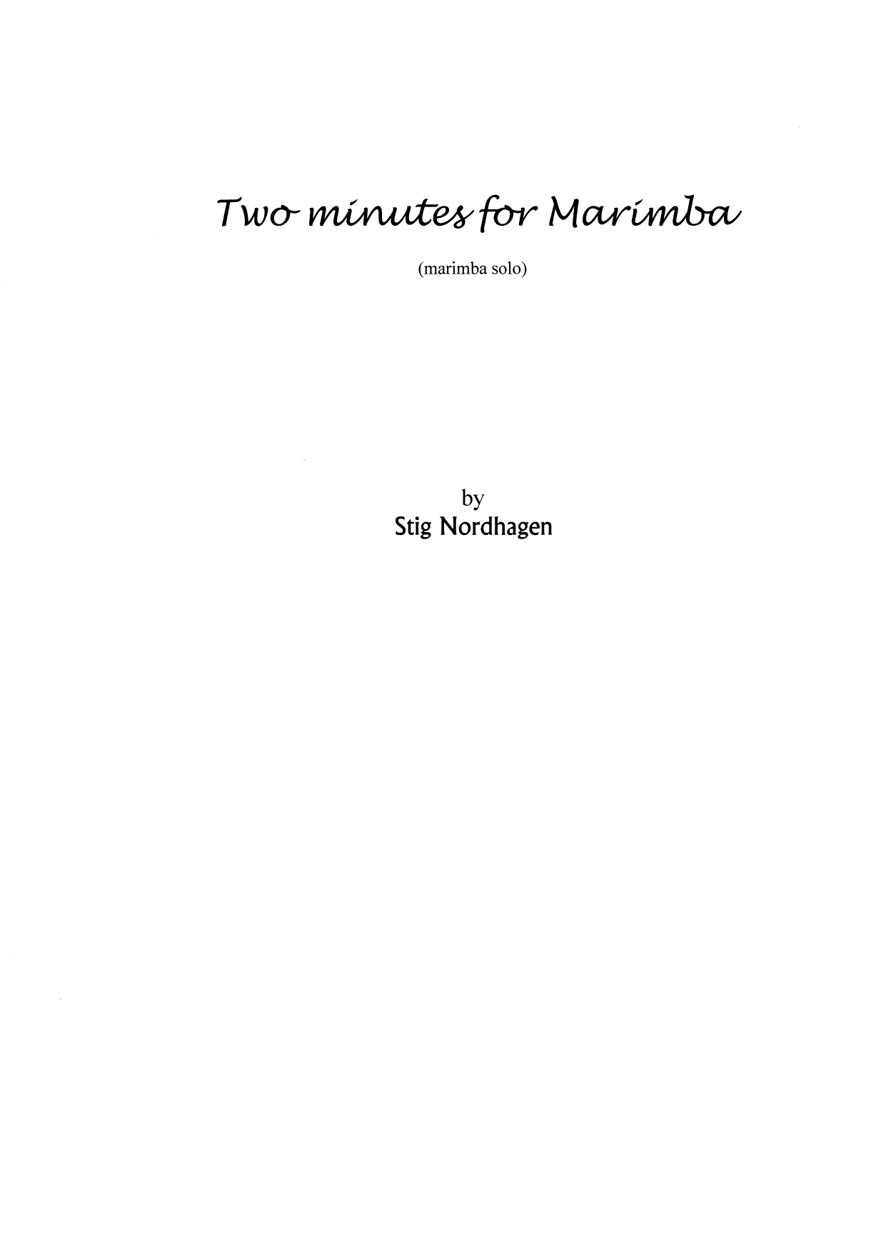 Two Minutes for Marimba