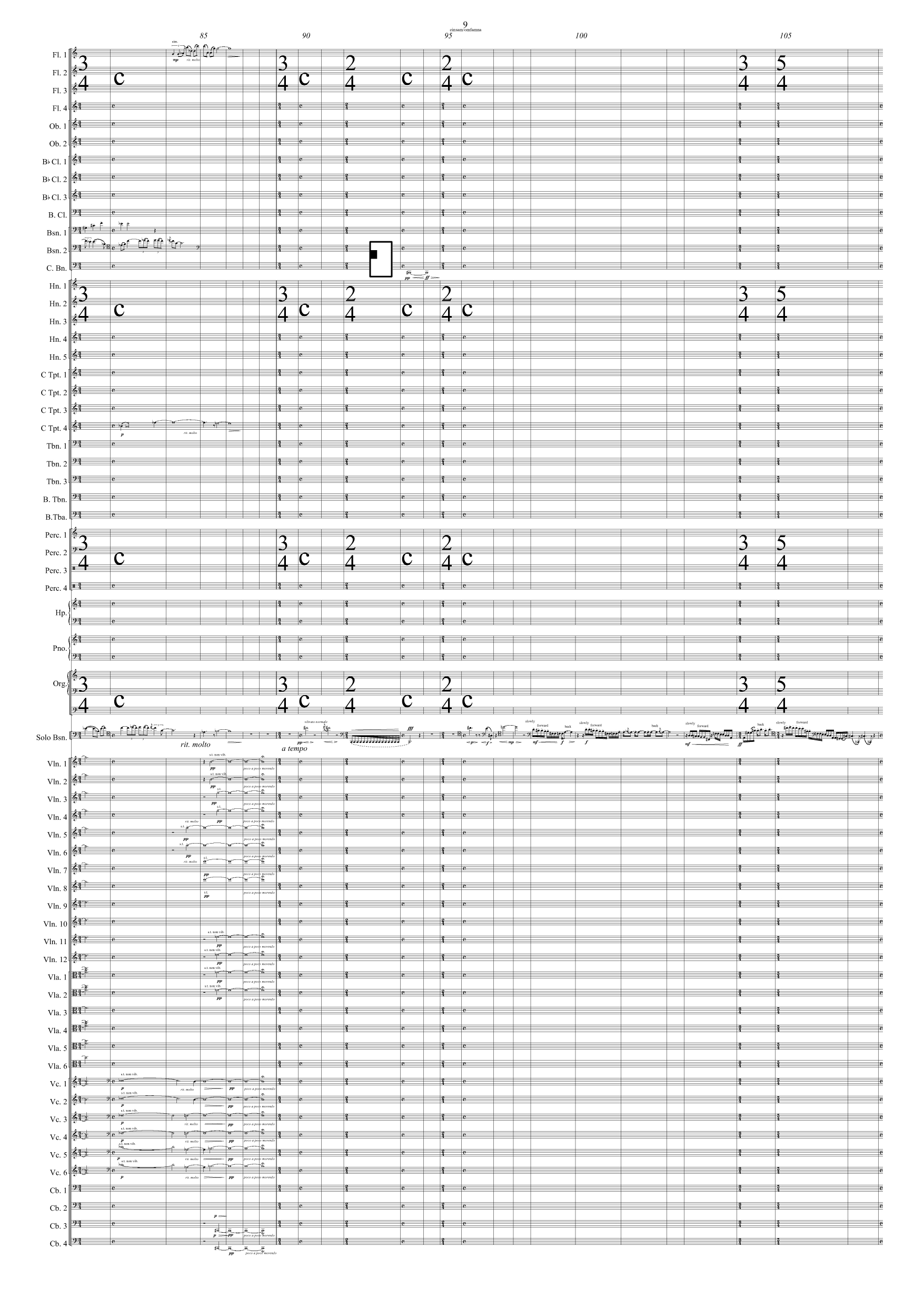 einsam / omfamna - for solo fagott og orkester - Bilde 9
