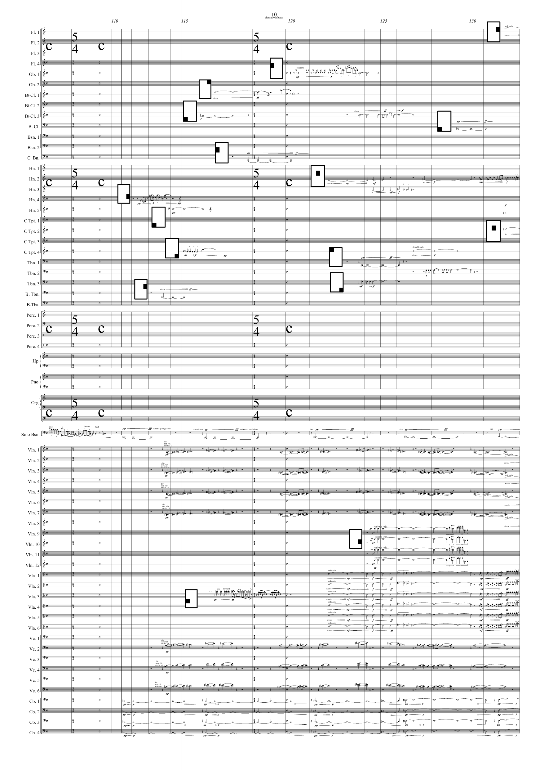 einsam / omfamna - for solo fagott og orkester - Bilde 10