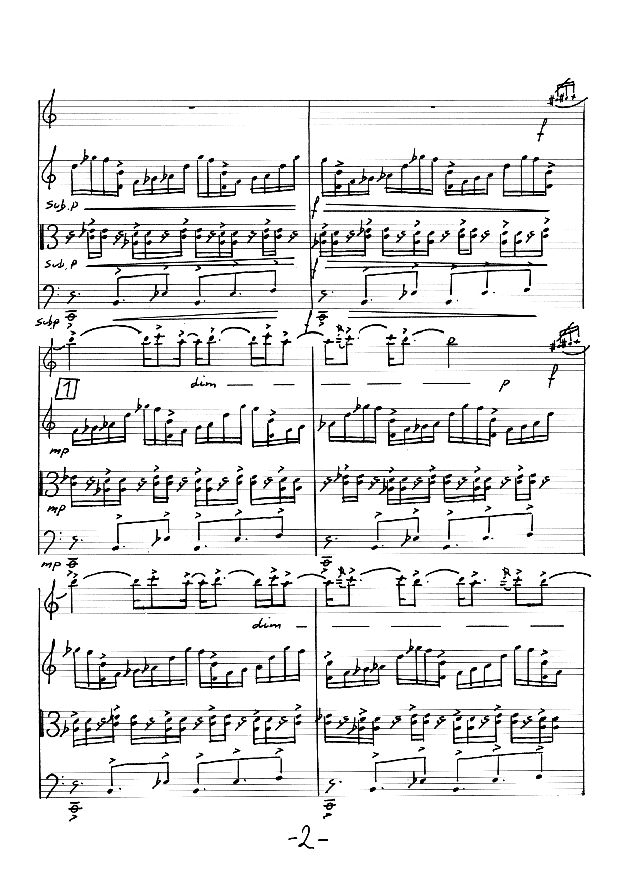 Quartet for Flute, Violin, Viola and Cello - Image 2