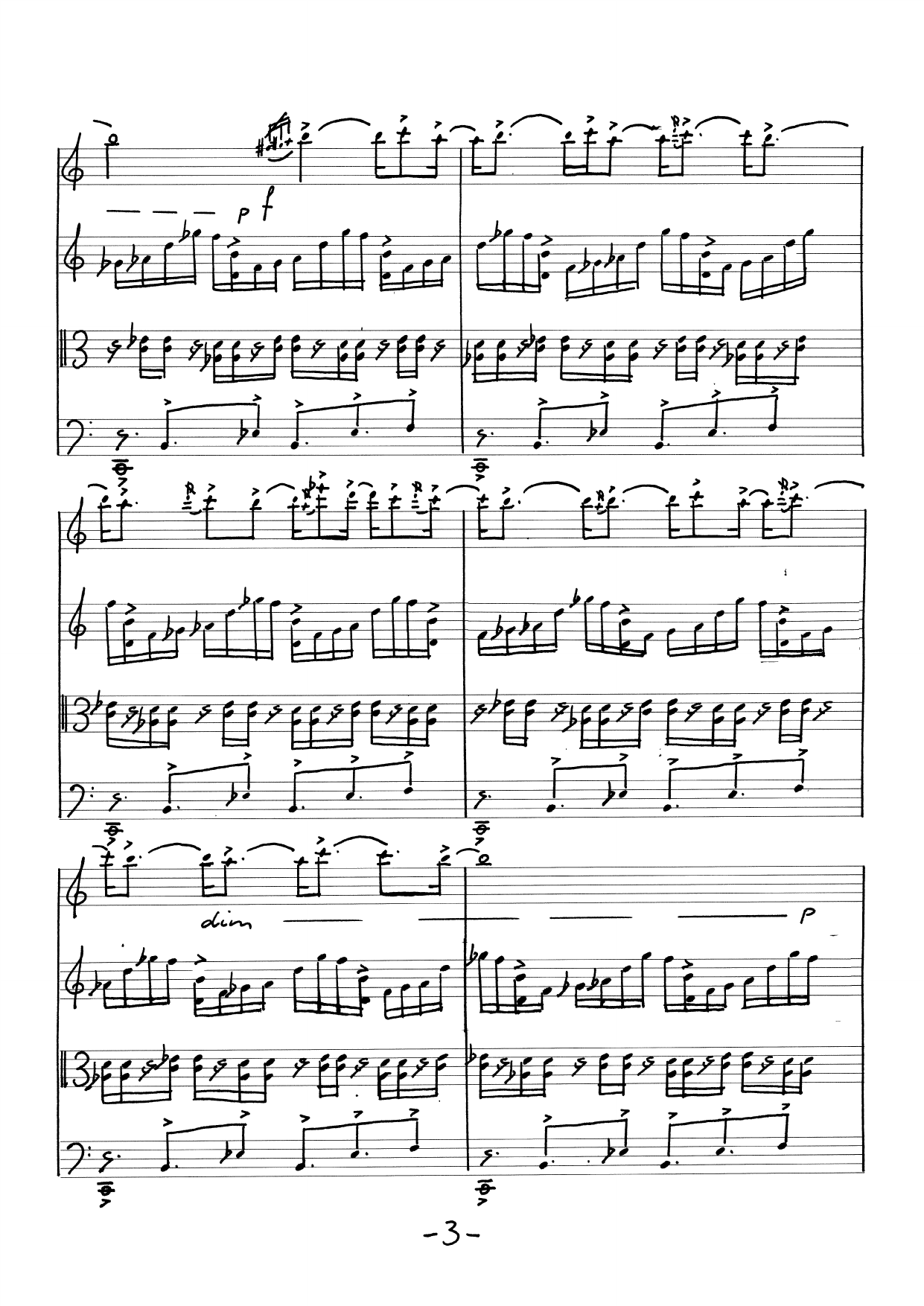 Quartet for Flute, Violin, Viola and Cello - Image 3