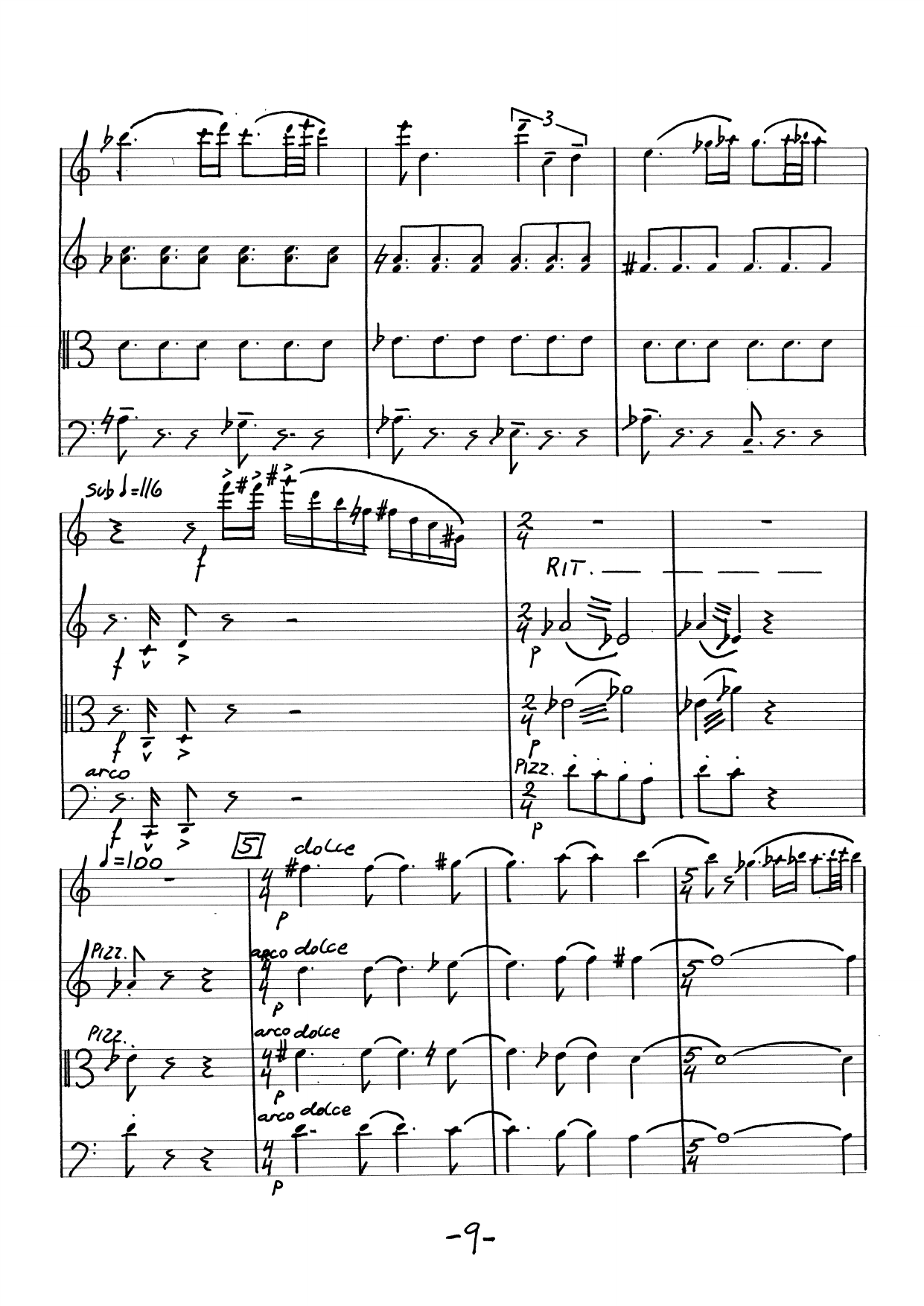 Quartet for Flute, Violin, Viola and Cello - Image 9