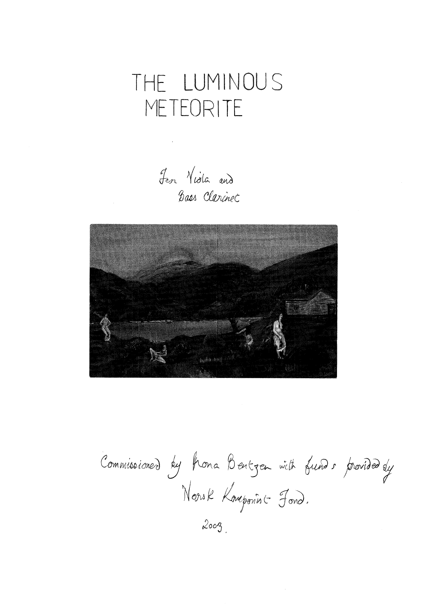 The Luminous Meteorite - For Viola and Bass Clarinet