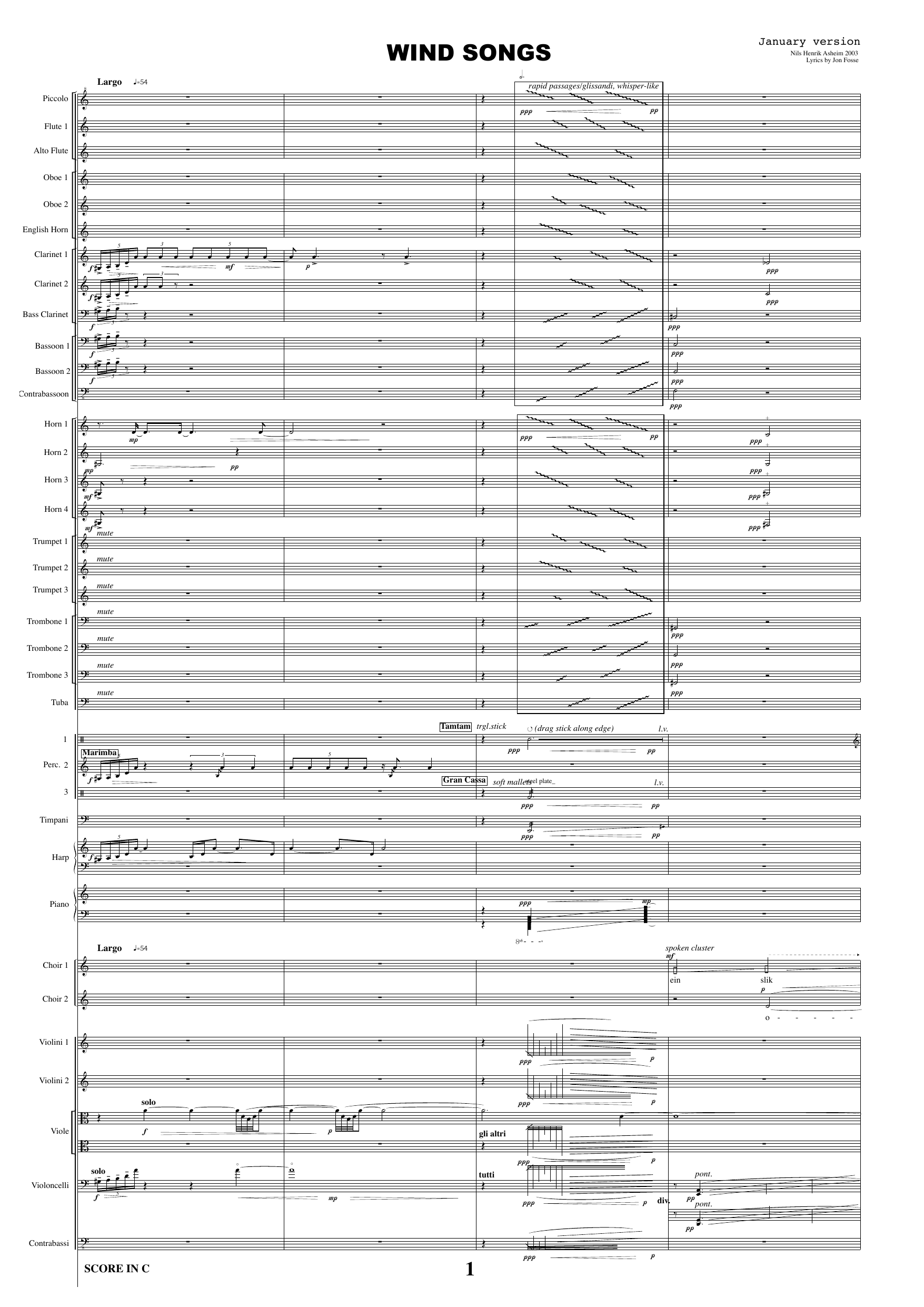 Wind Songs - For Choir and Symphony Orchestra - Bilde 5