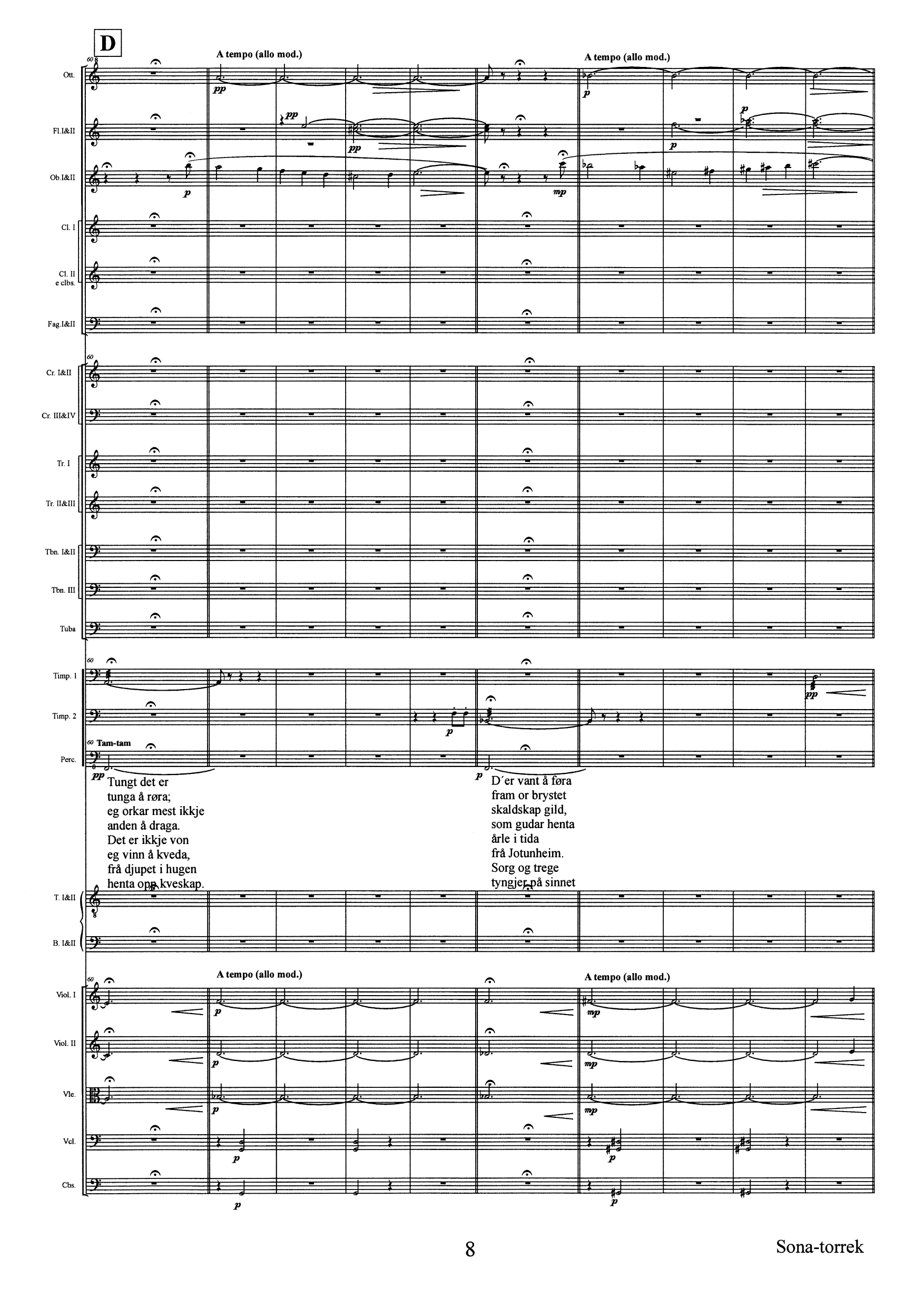 Sona-Torrek - Melodrama for ein skodespelar, mannskor og orkester, op. 90 - Image 10