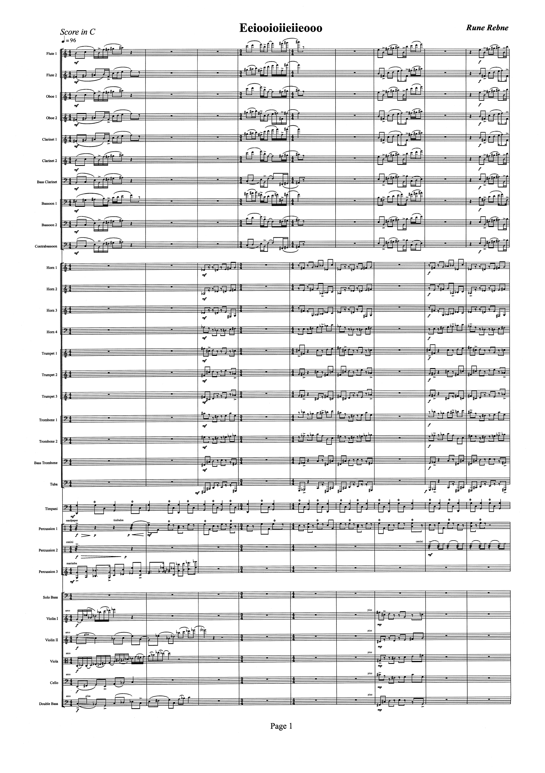 Eeiooioiieiieooo - For Solo Double Bass and Orchestra