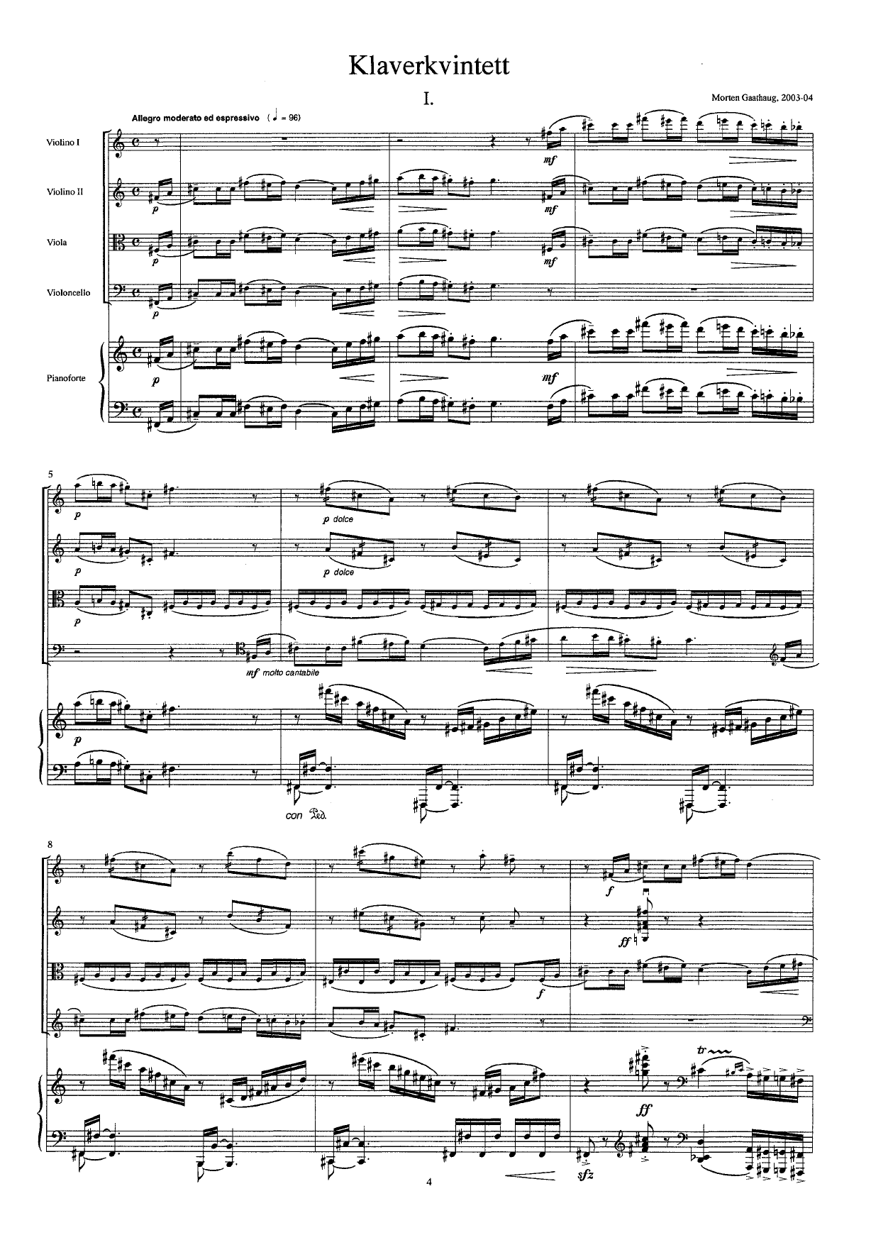 Quintet for Piano and Strings, Op. 59 - Image 4