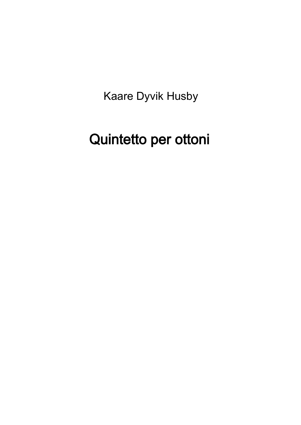 Quintetto per ottoni
