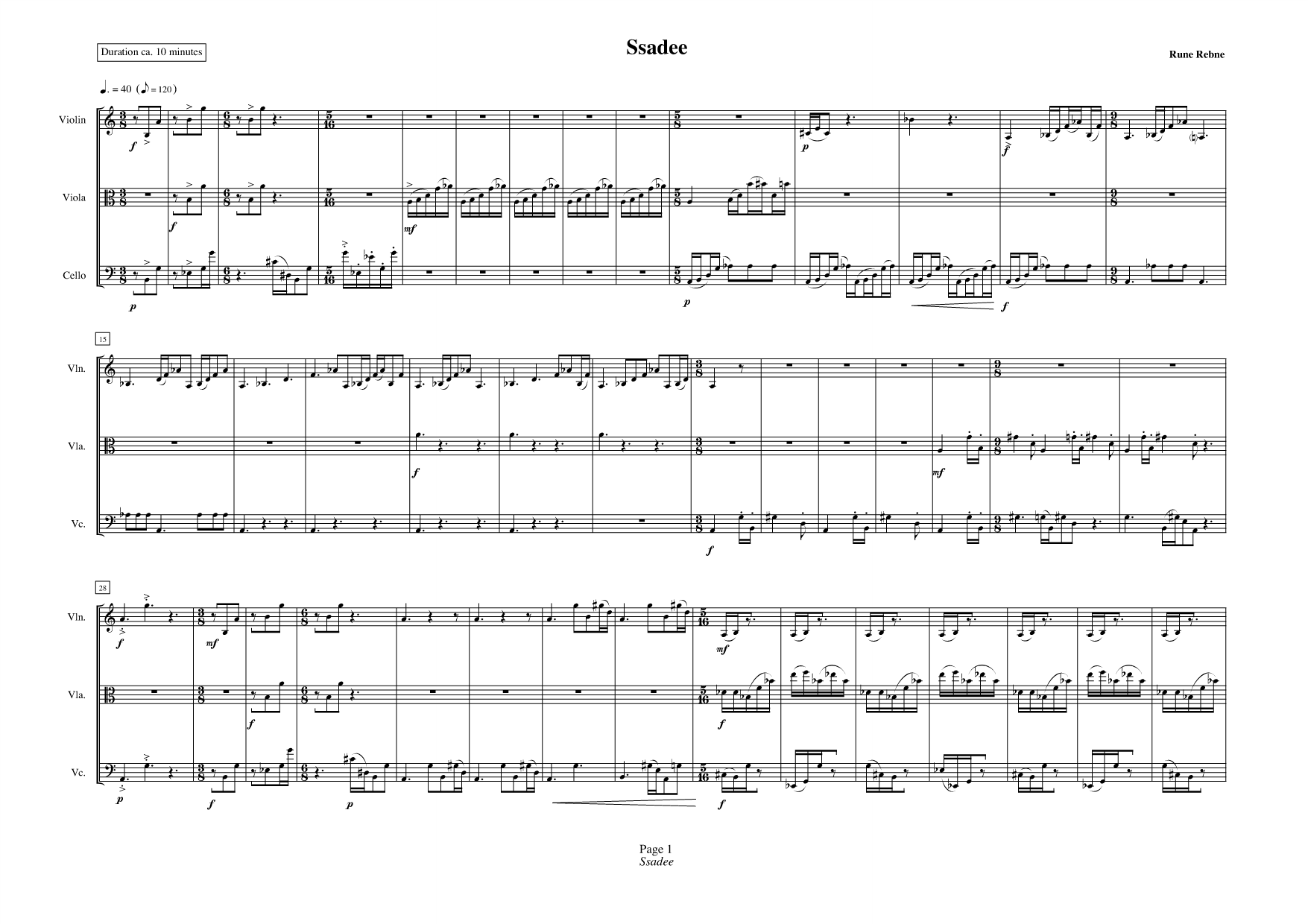 Ssadee - For String Trio - Bilde 2