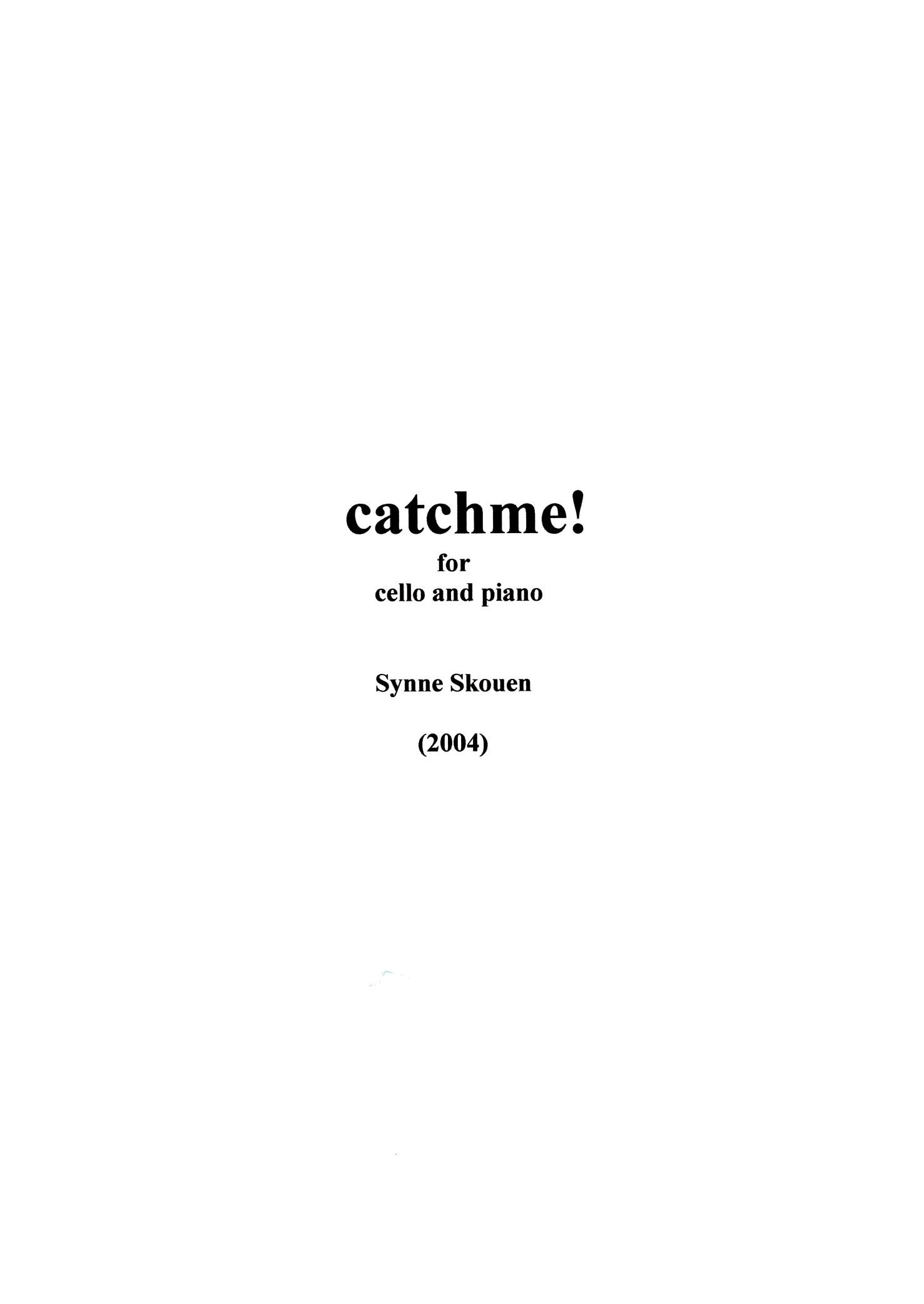 catchme! - For cello og piano