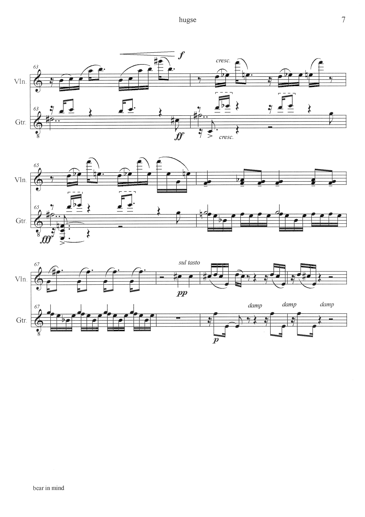 bear in mind - what we came from that we any moment can break up again and be that : for violin and guitar - Image 9