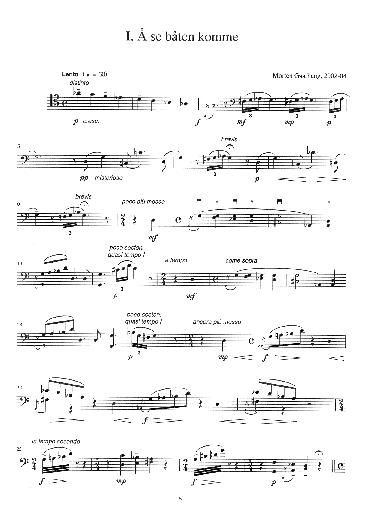 Suite No. 2 - For Violoncello solo, Op. 57 - Image 5