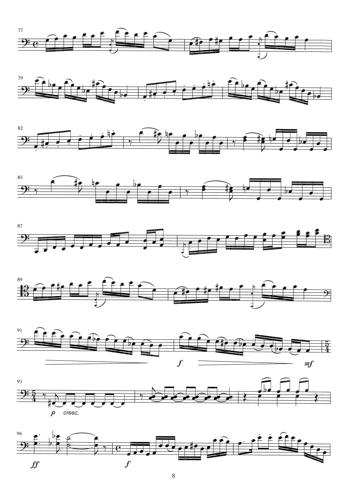 Suite No. 2 - For Violoncello solo, Op. 57 - Image 8