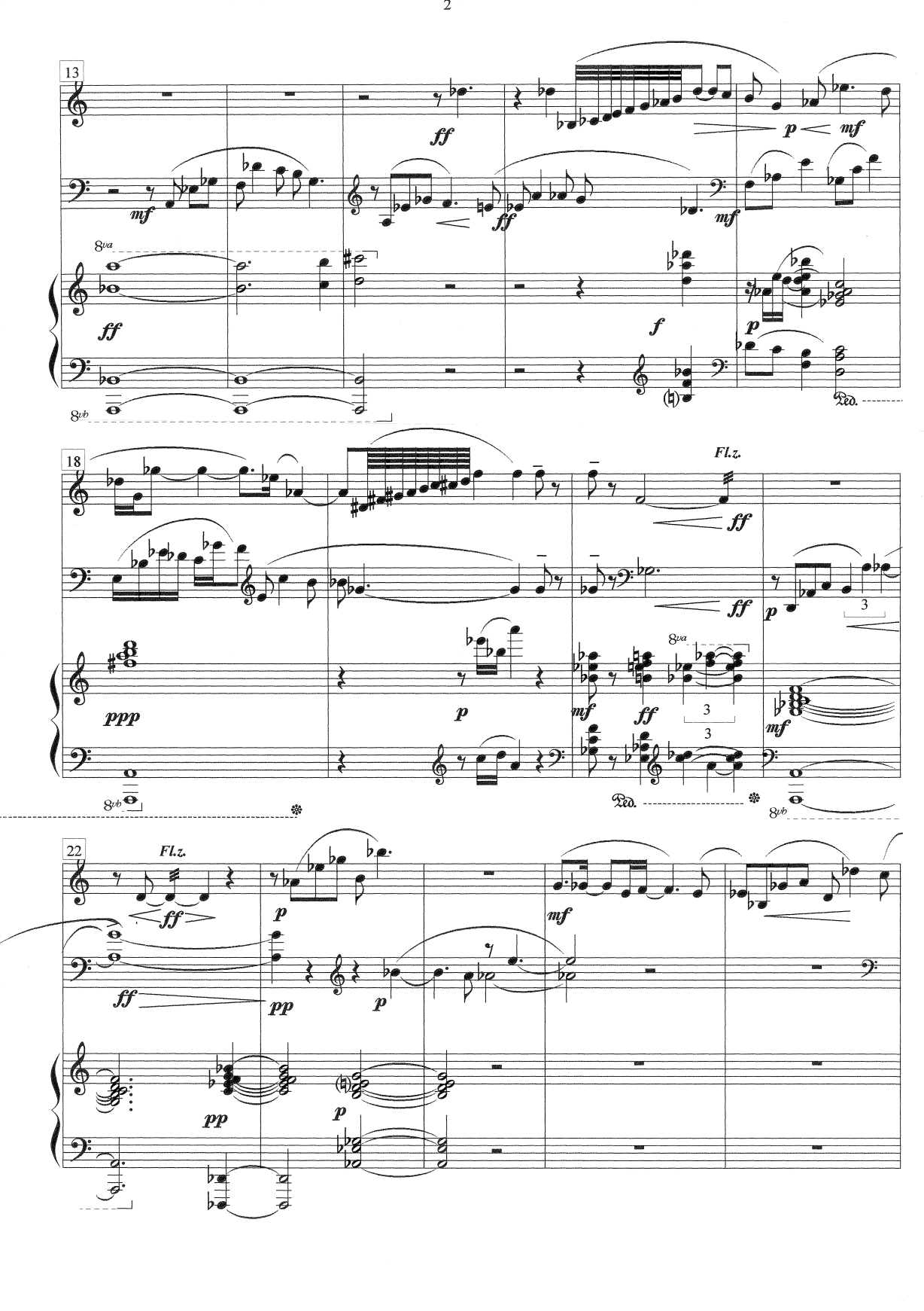Trio dolente - Flute alto, cello, pianoforte - Bilde 2