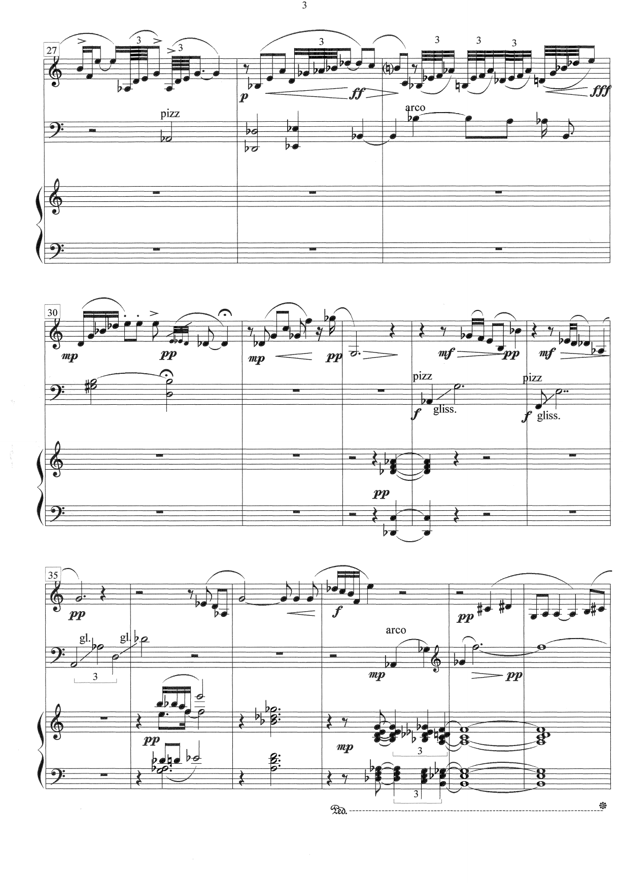 Trio dolente - Flute alto, cello, pianoforte - Bilde 3