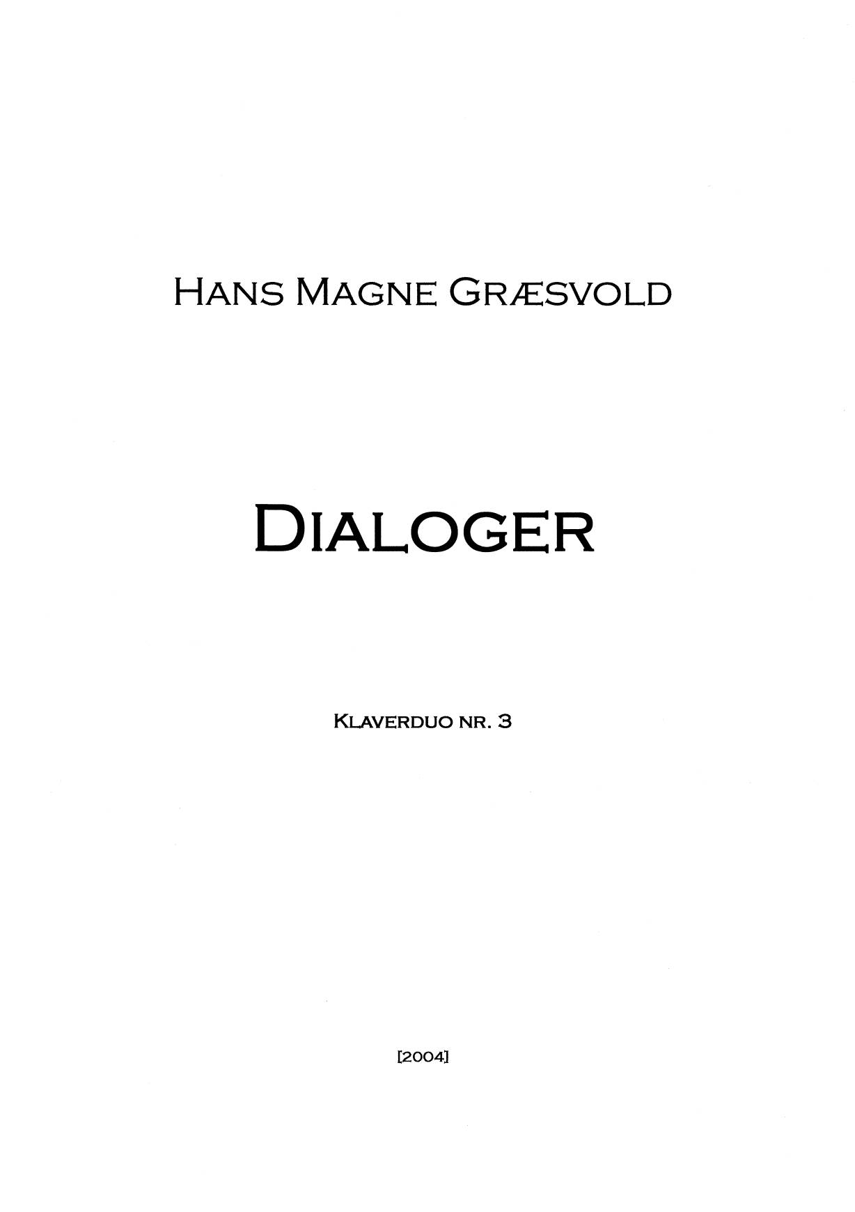 Dialoger - Klaverduo nr. 3