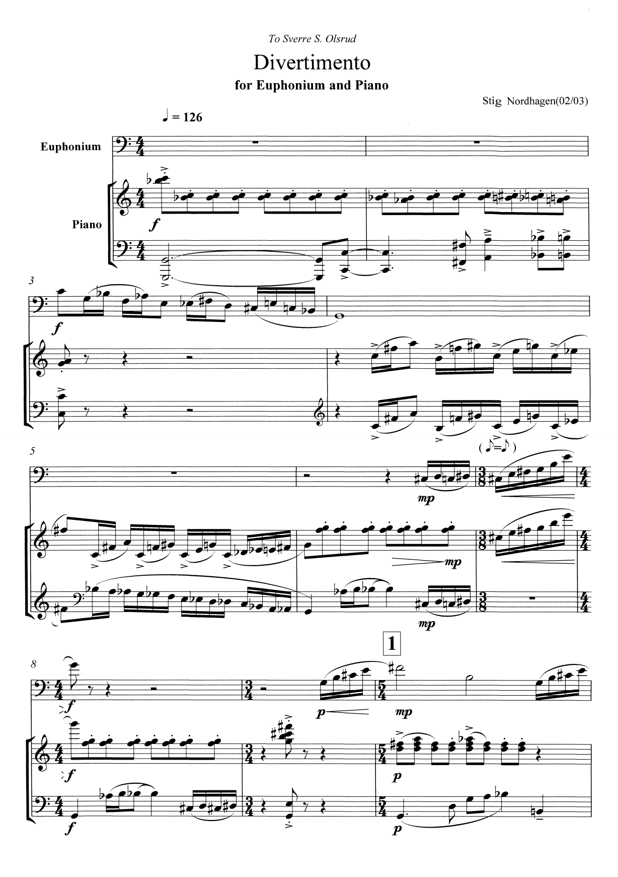 Divertimento - For euphonium and piano - Image 5