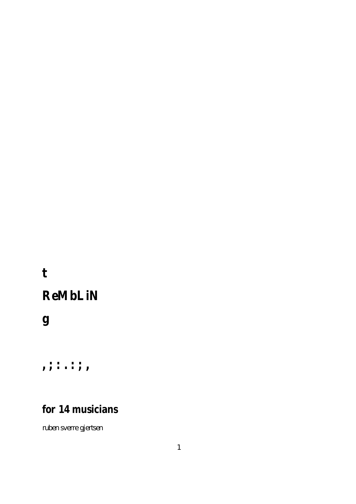 tReMbLiNg - For 14 musicians