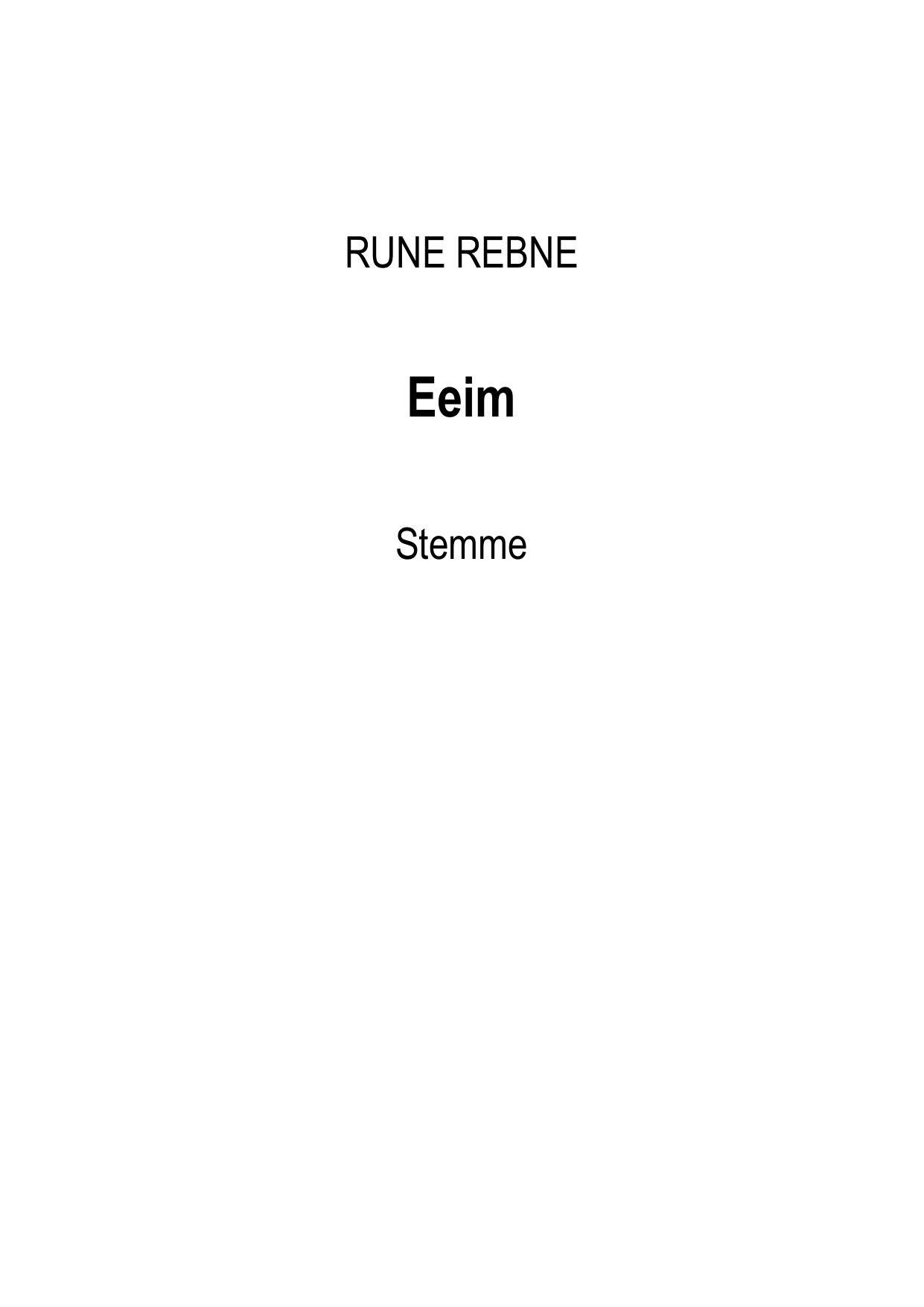 Eeim - For stemme