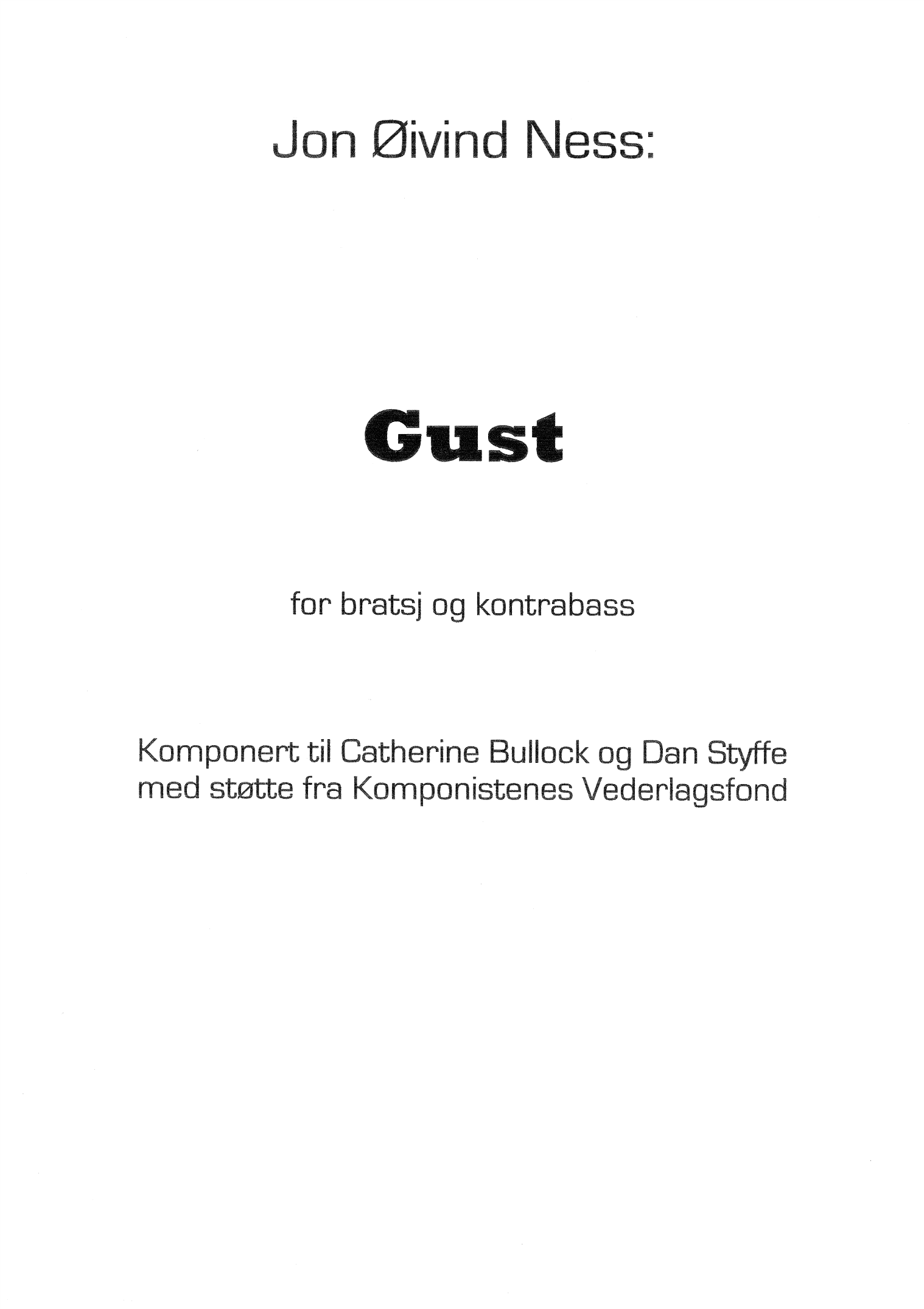 Gust - For bratsj og kontrabass