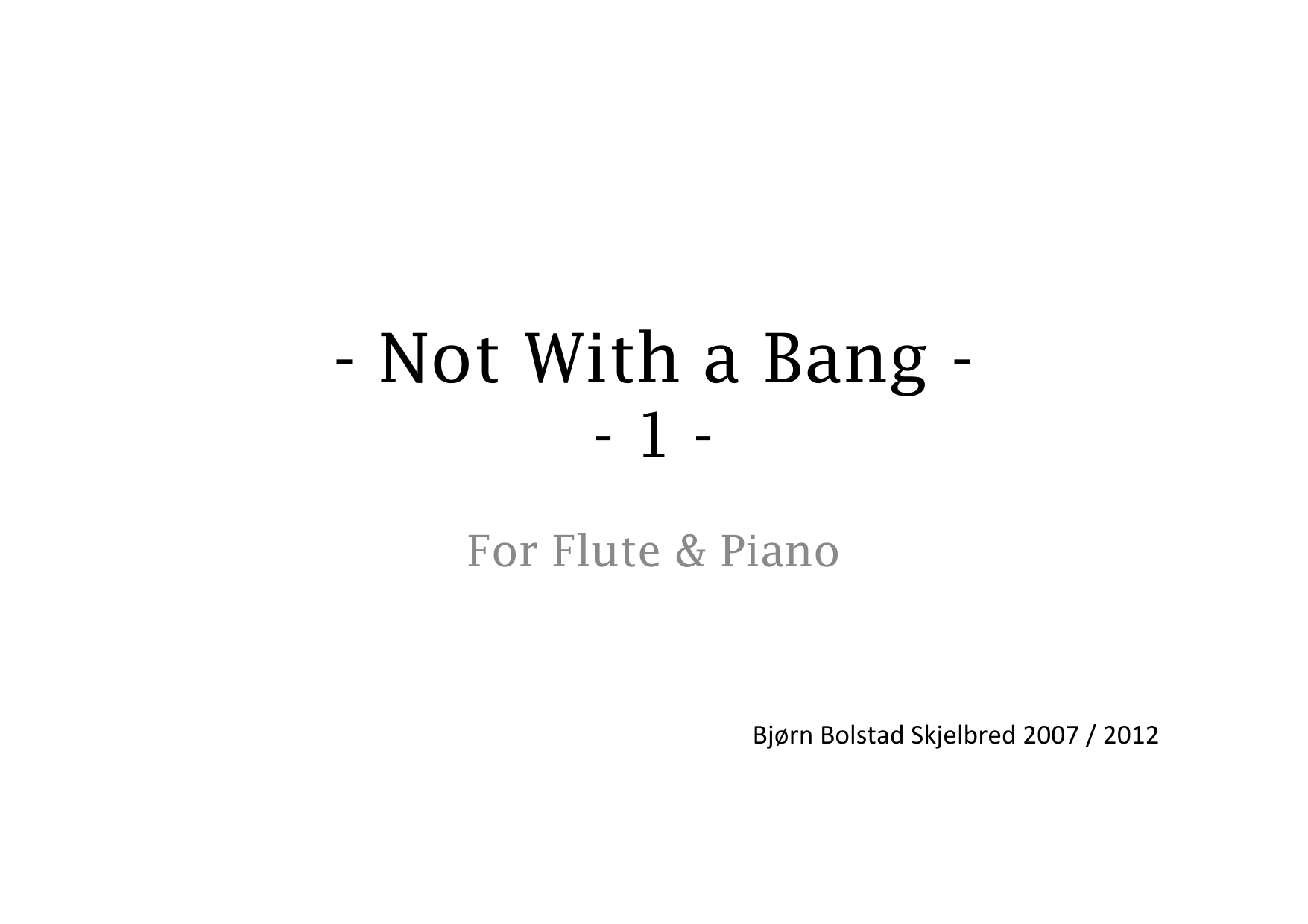 Nocturnal Transition - For 2 Violins