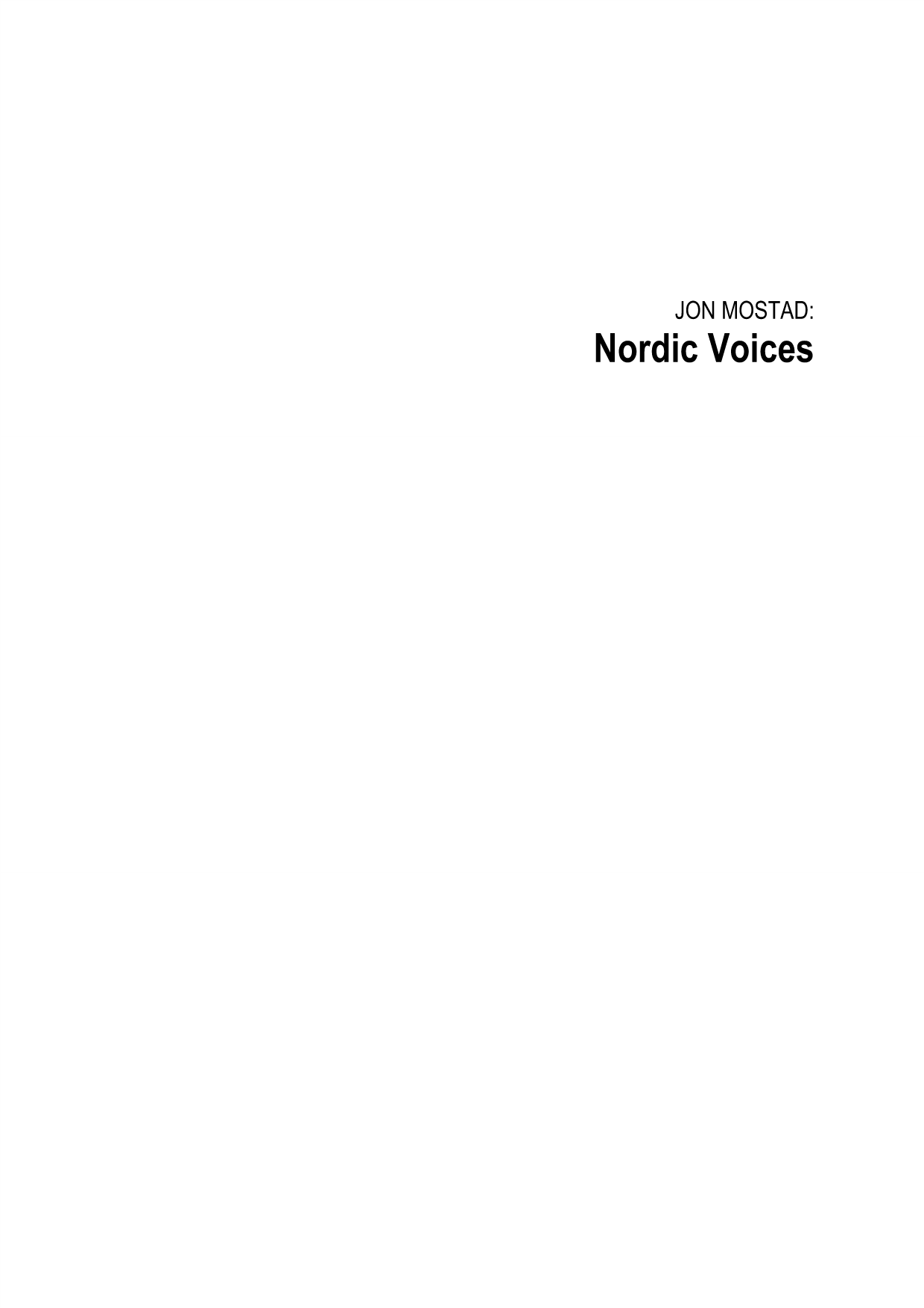 Nordic Voices - En signaturvignett