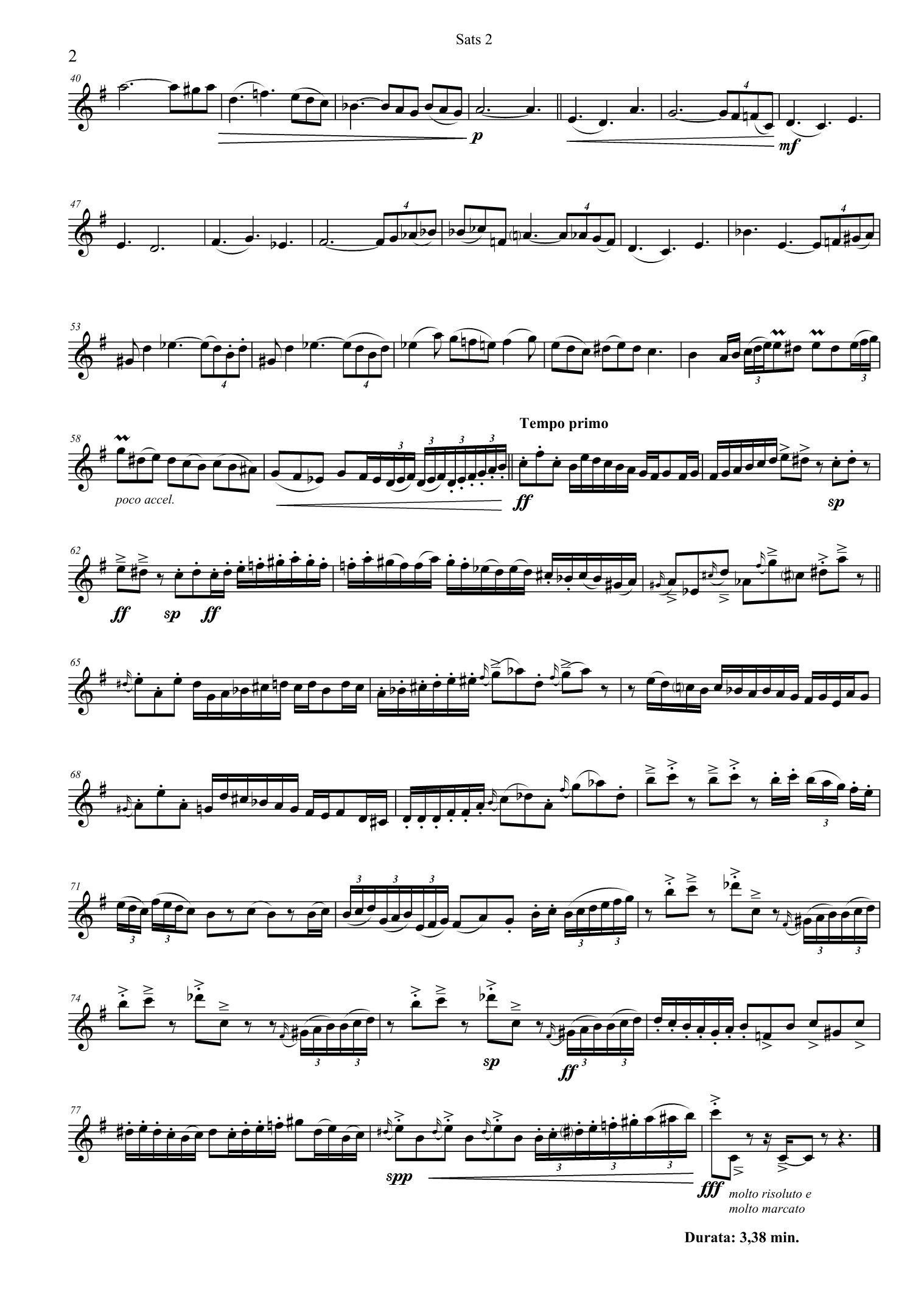 Sonate for engelsk horn solo - "Oktober" , op. 52 - Image 4