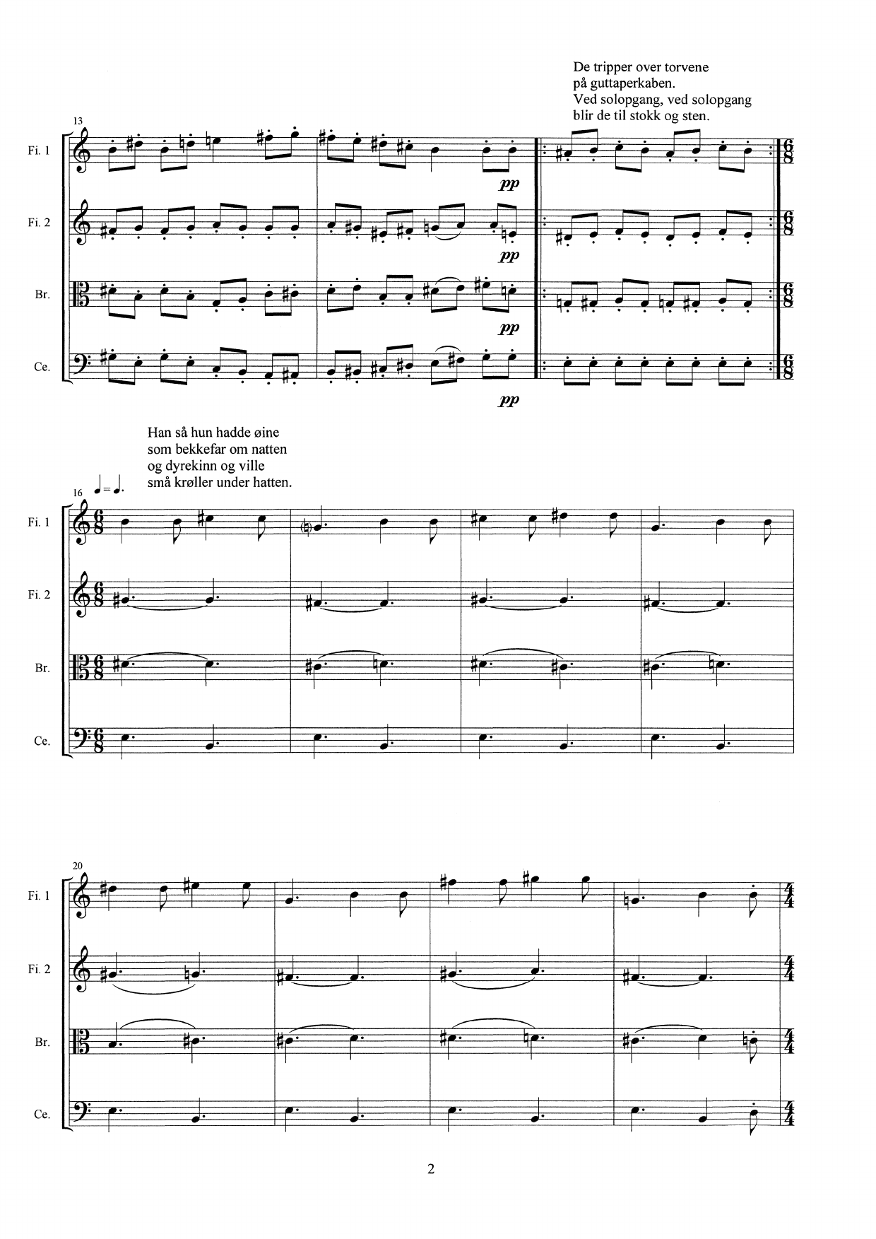 De tre elskere - En Rolf Jacobsen-suite for resitasjon og strykekvartett - Image 4