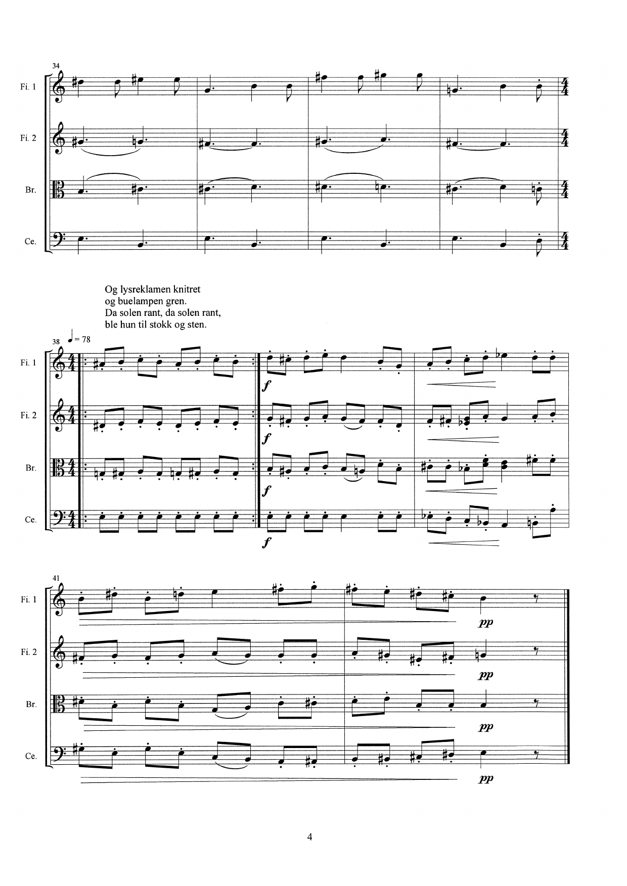 De tre elskere - En Rolf Jacobsen-suite for resitasjon og strykekvartett - Image 6