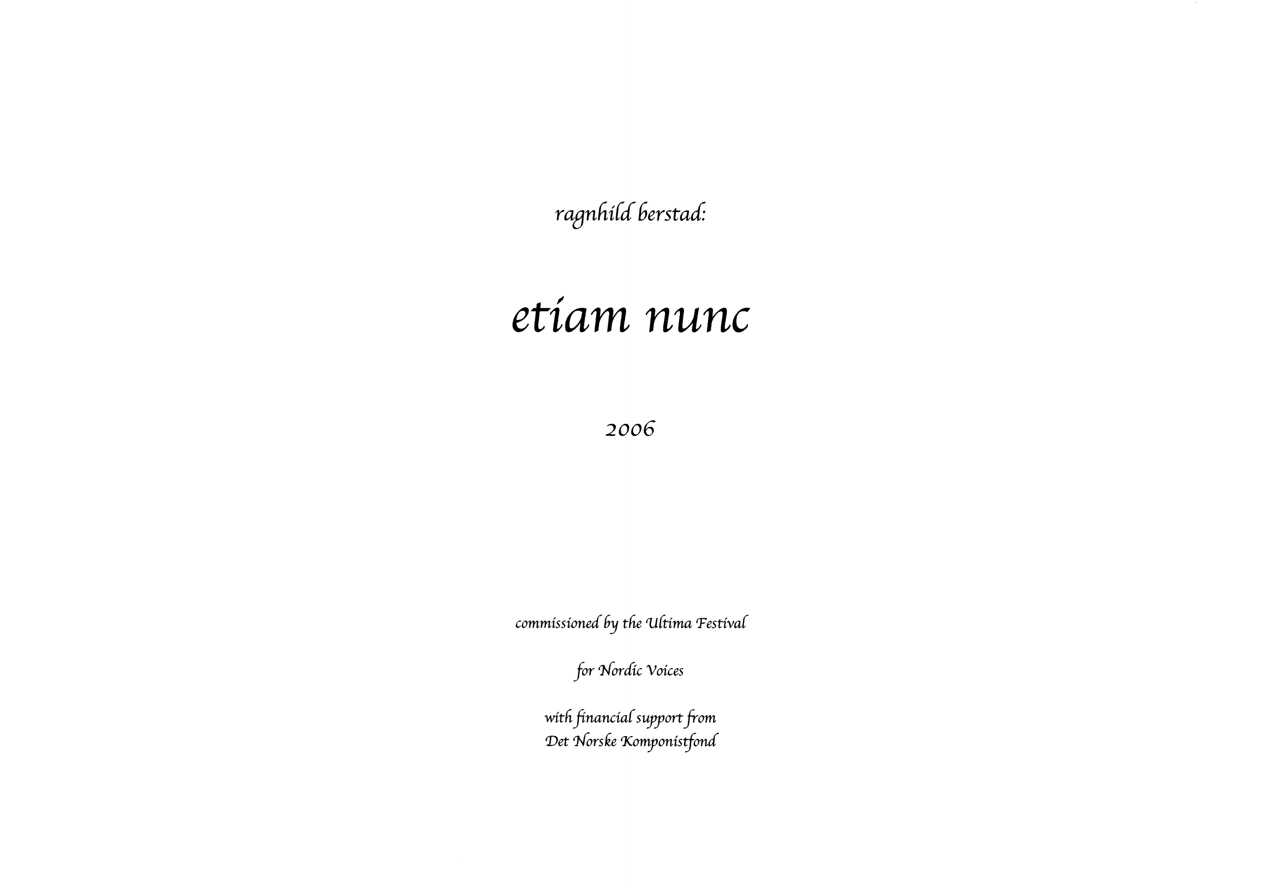 Etiam Nunc
