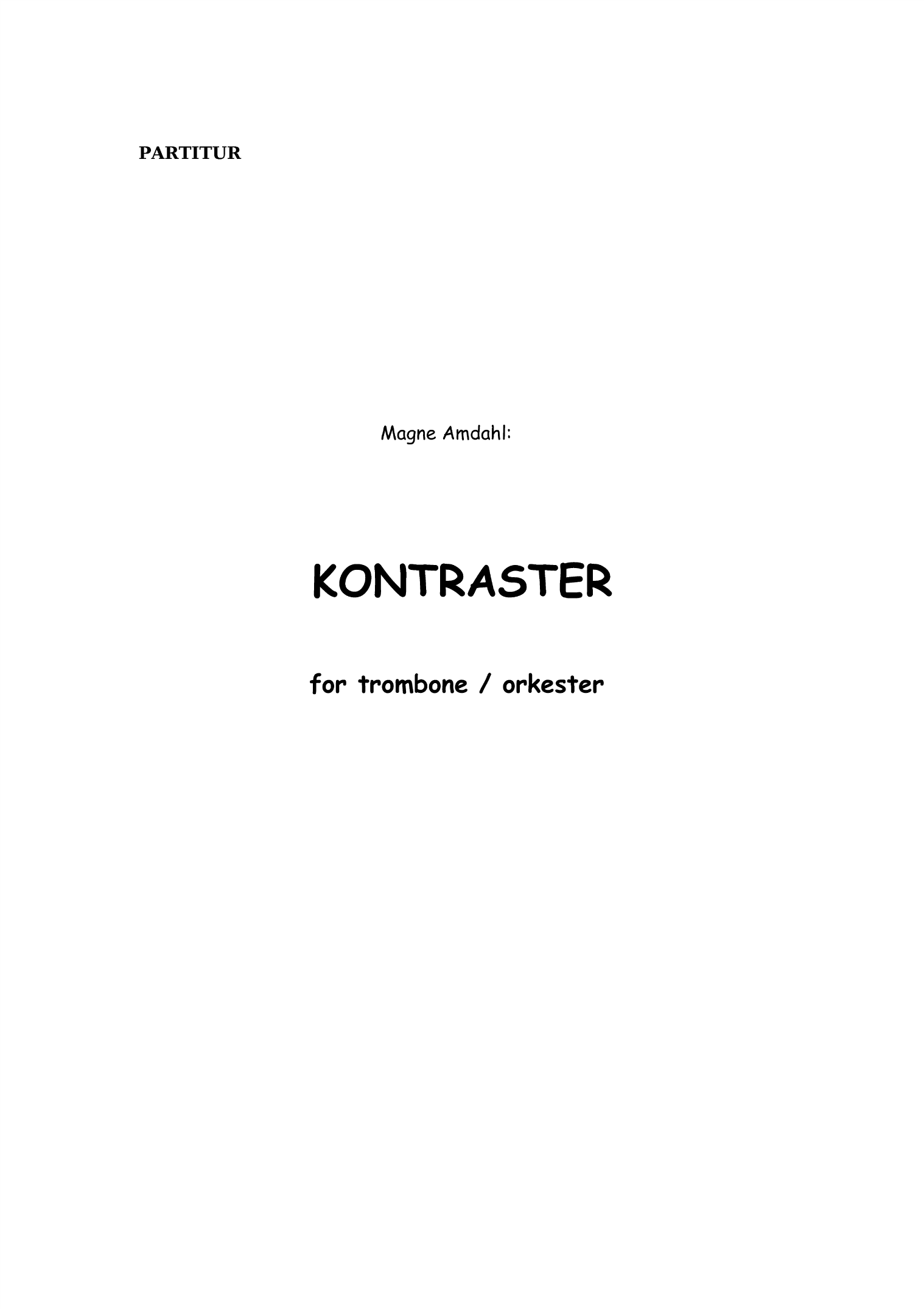 Kontraster for trombone og orkester