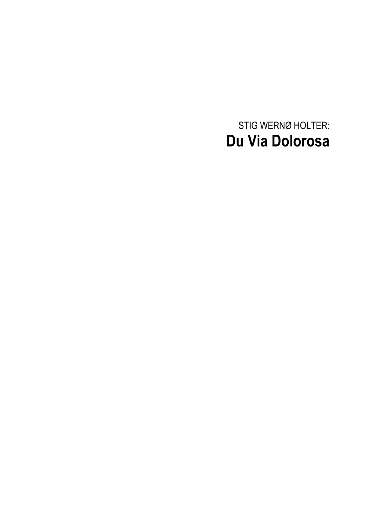 Du Via Dolorosa, op. 28, nr. 7