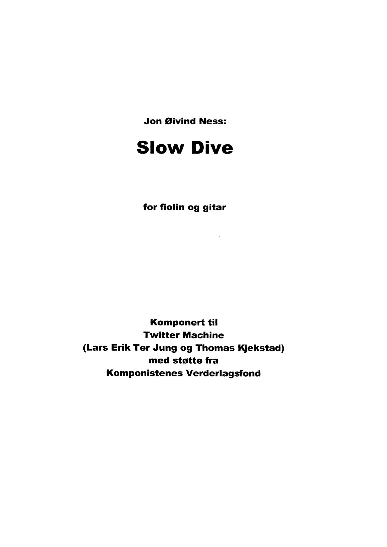 Slow Dive - For fiolin og gitar