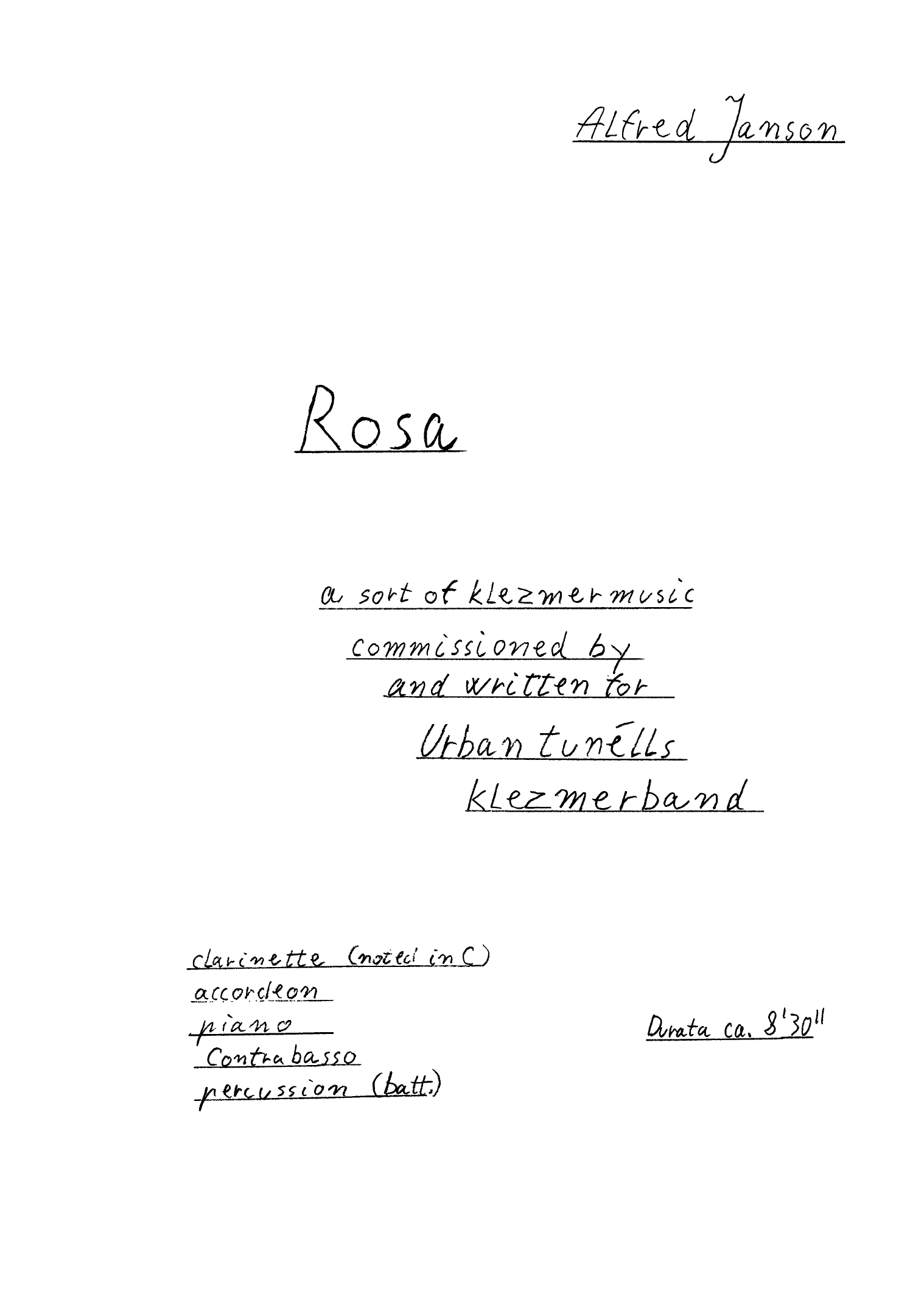 Rosa - A sort of klezmer music