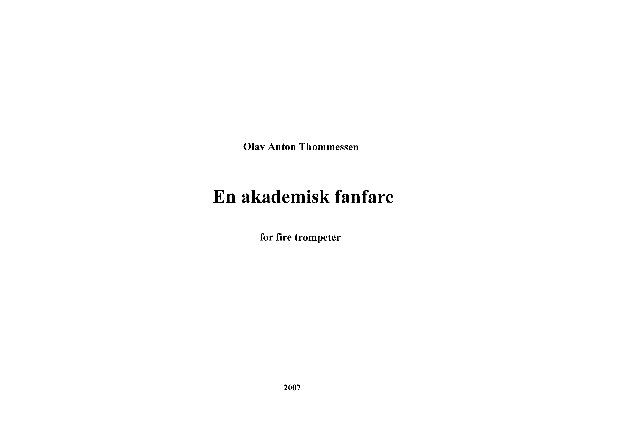 En akademisk fanfare - For 4 trompeter