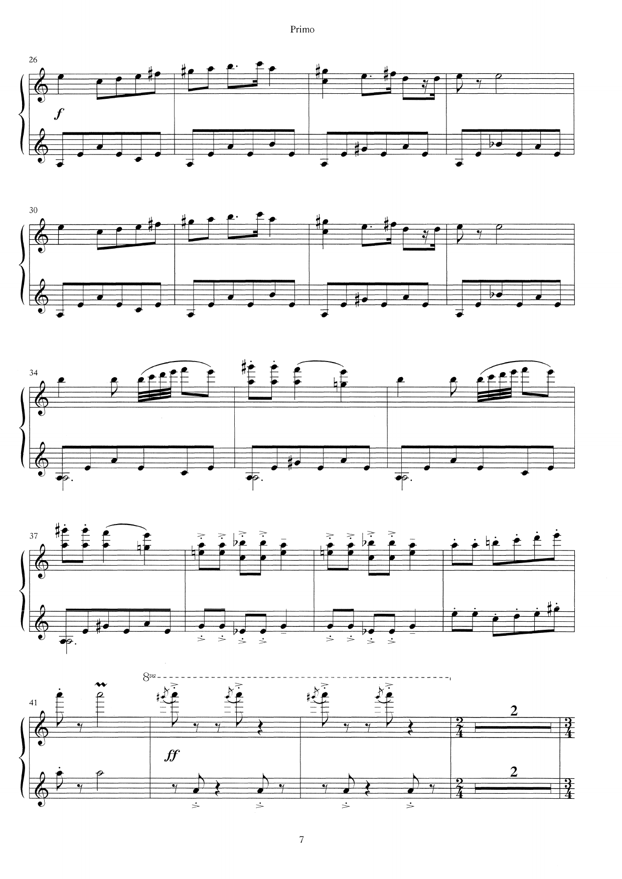 Fantasy on Songs About Birds - Suite for piano four hands, Op. 70 - Image 7