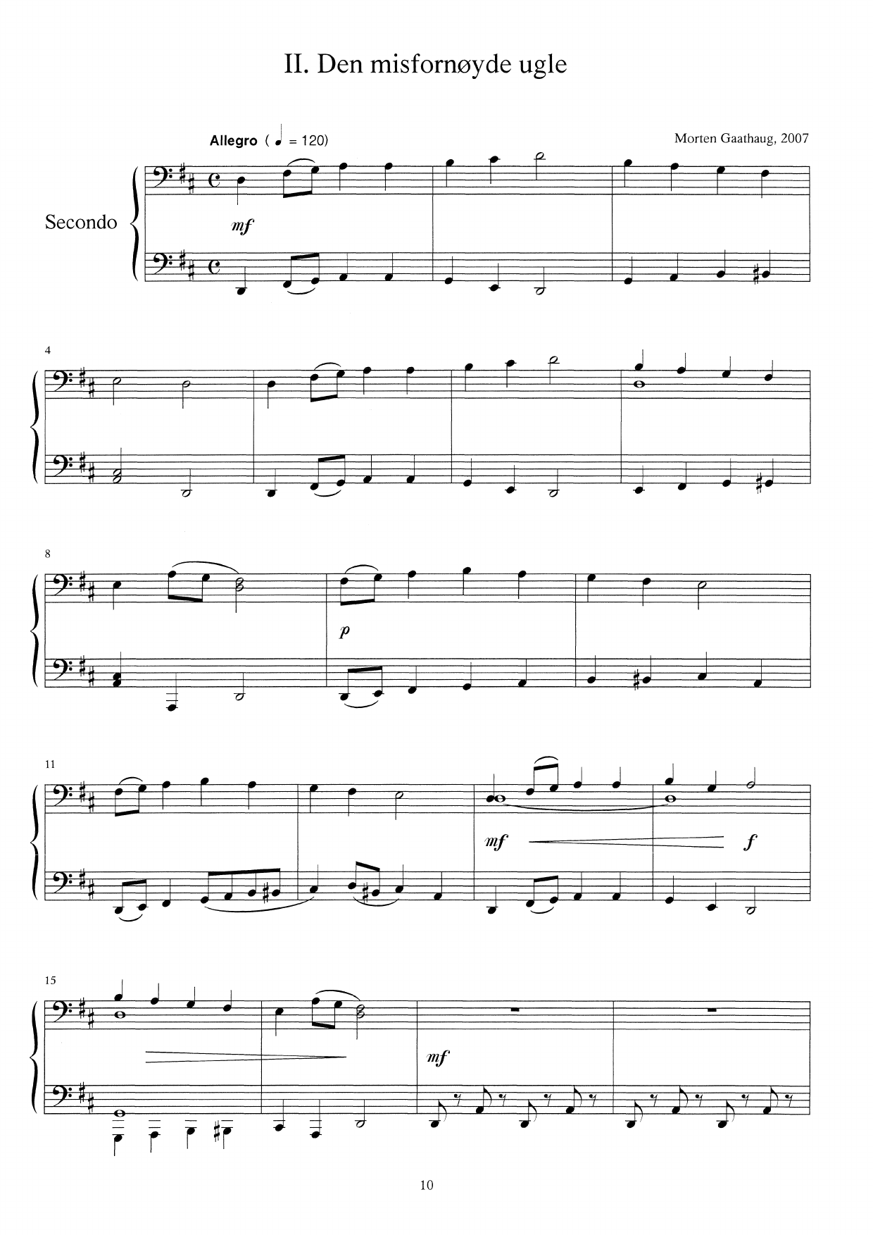Fantasy on Songs About Birds - Suite for piano four hands, Op. 70 - Image 10