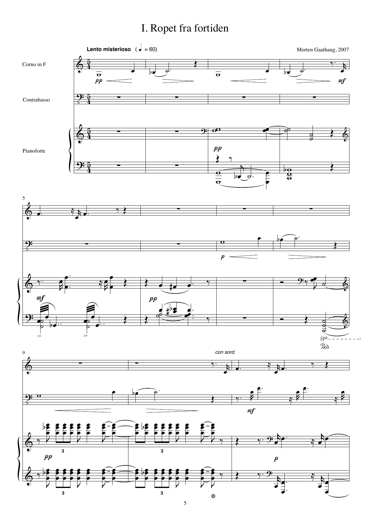 The World of the Lost Birds - Trio for horn (F), double bass and piano, Op, 67 - Image 5