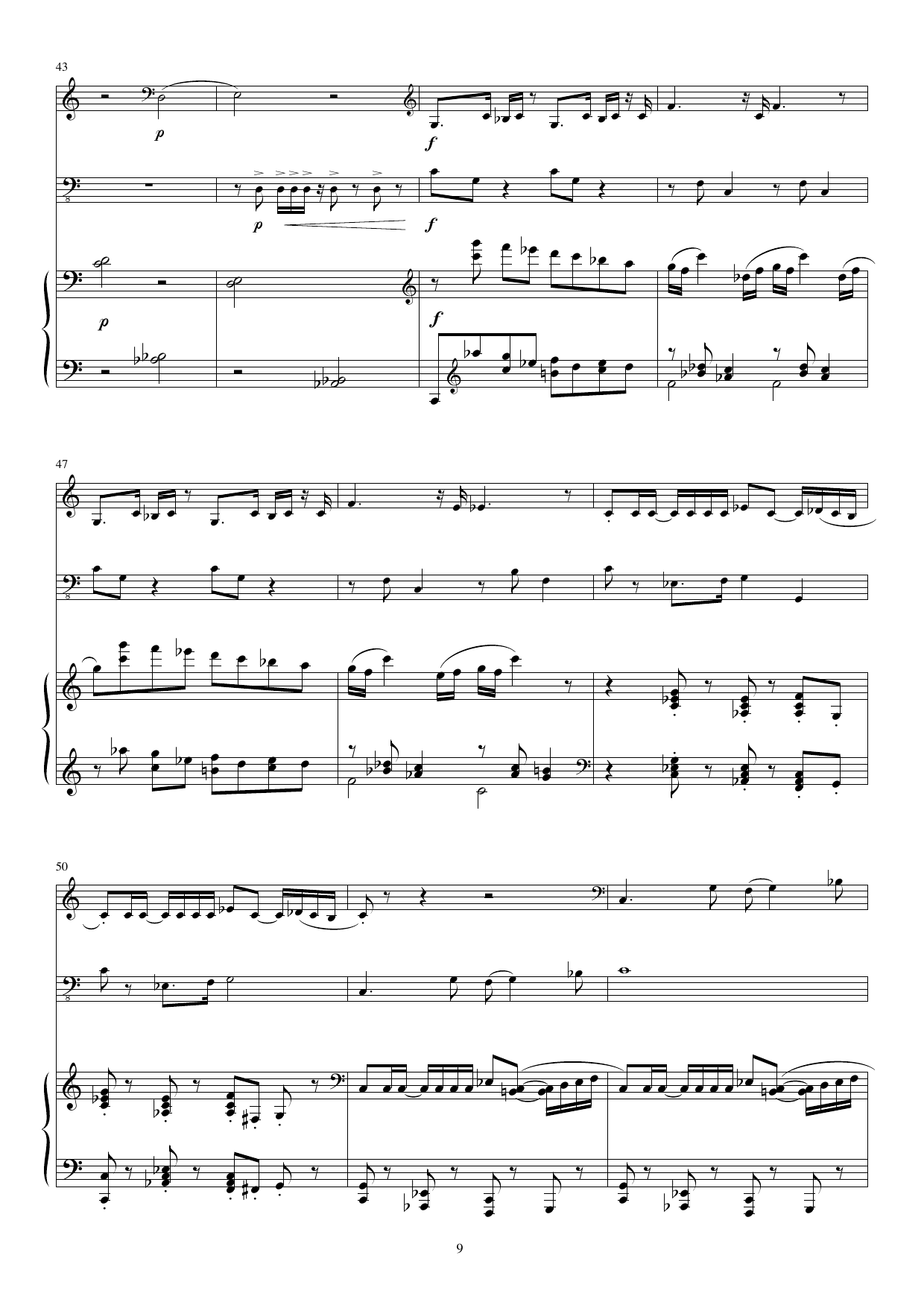 The World of the Lost Birds - Trio for horn (F), double bass and piano, Op, 67 - Image 9