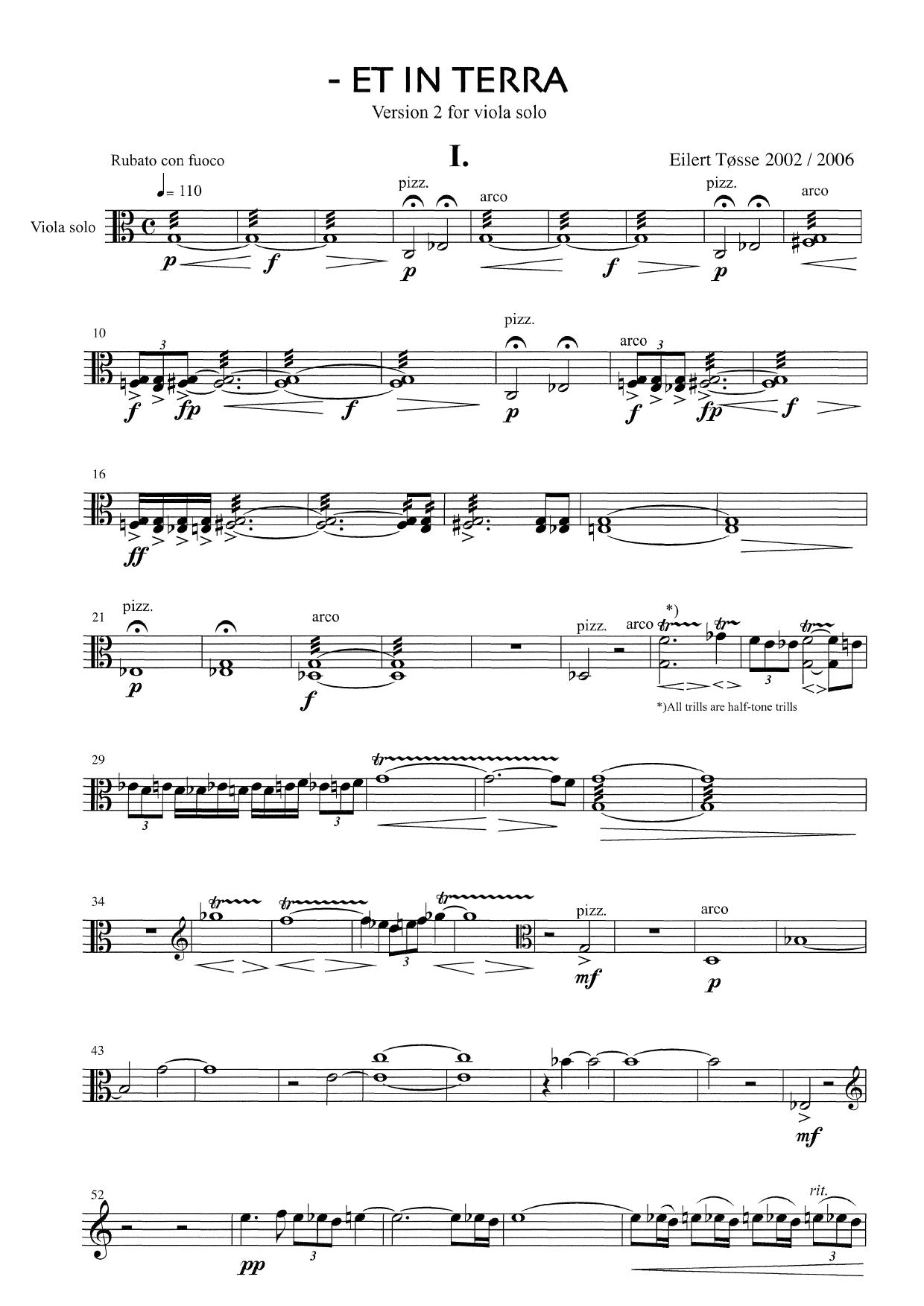 Et in terra - Version 2 for viola solo