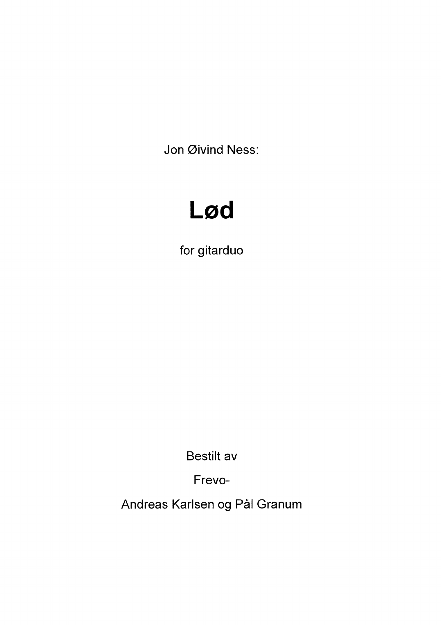 Lød - For gitarduo