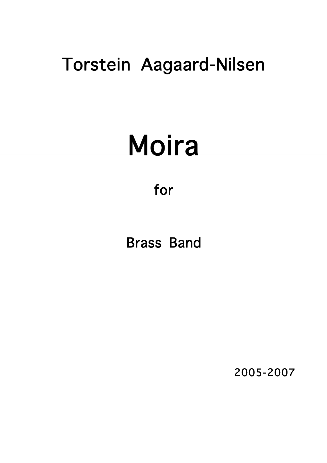 Moira - For Brass Band