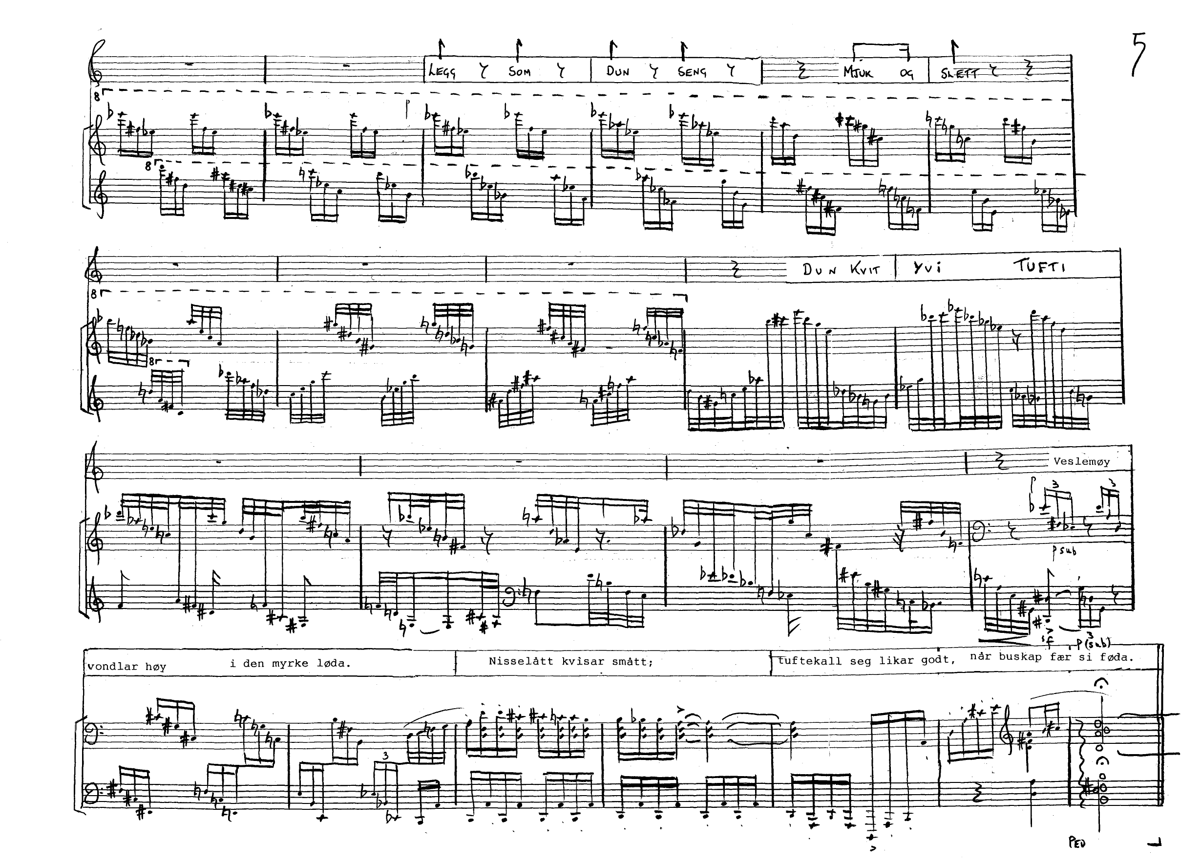 Veslemøy synsk - For mezzo-sopran og klavér - Bilde 9