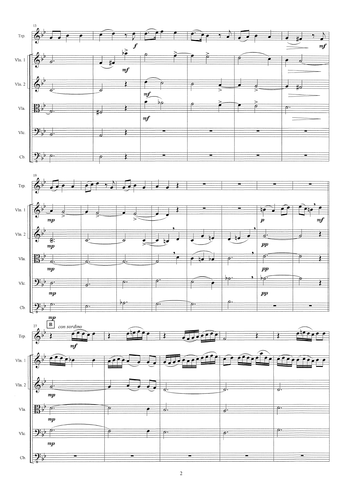 3 Religious Folk Tunes from Årdal, Sogn, Norway - arranged for trumpet and orchestra - Image 4