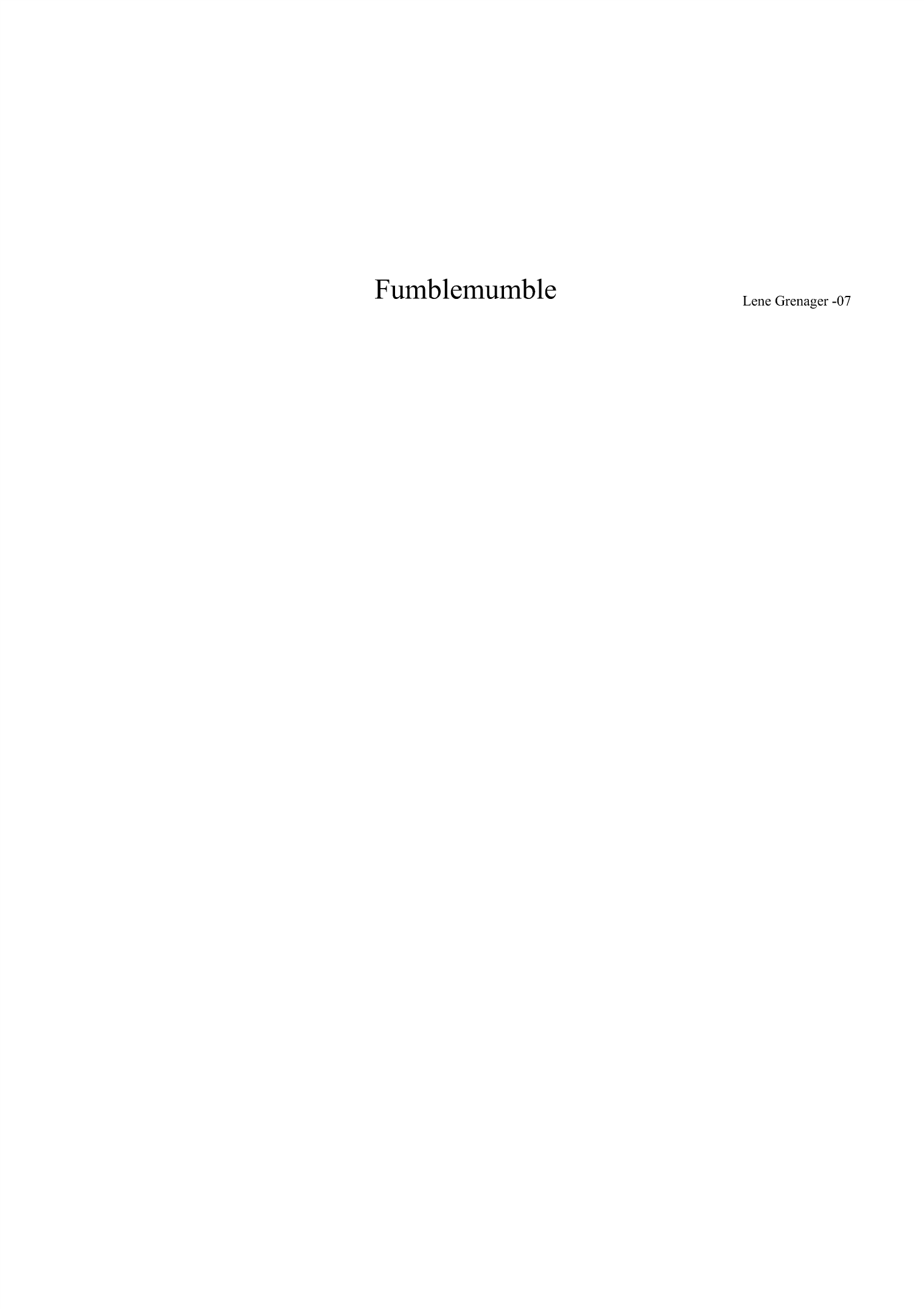 Fumblemumble