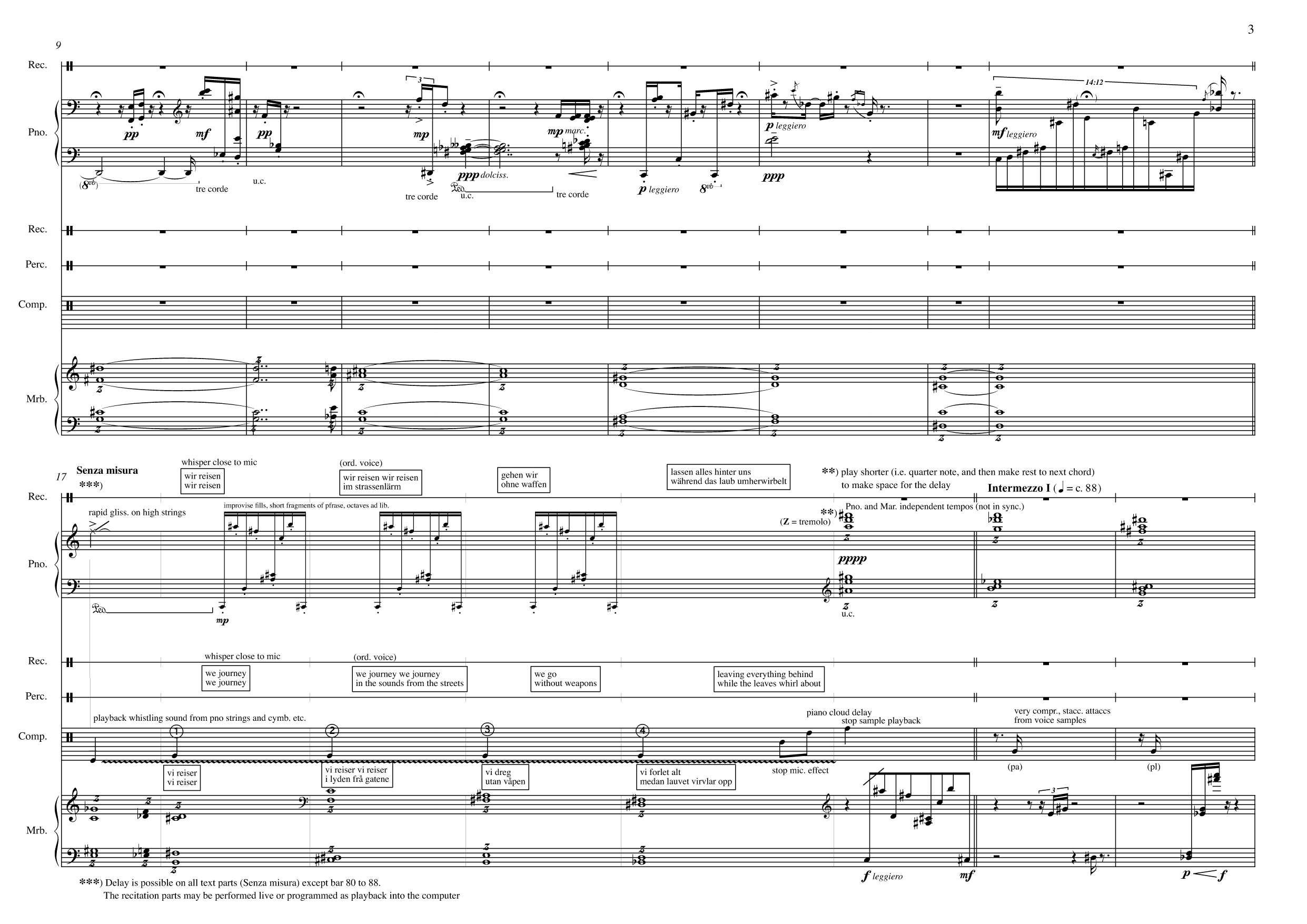 We Journey - For piano with recitation and percussion with resitation, computer and amplification - Image 3
