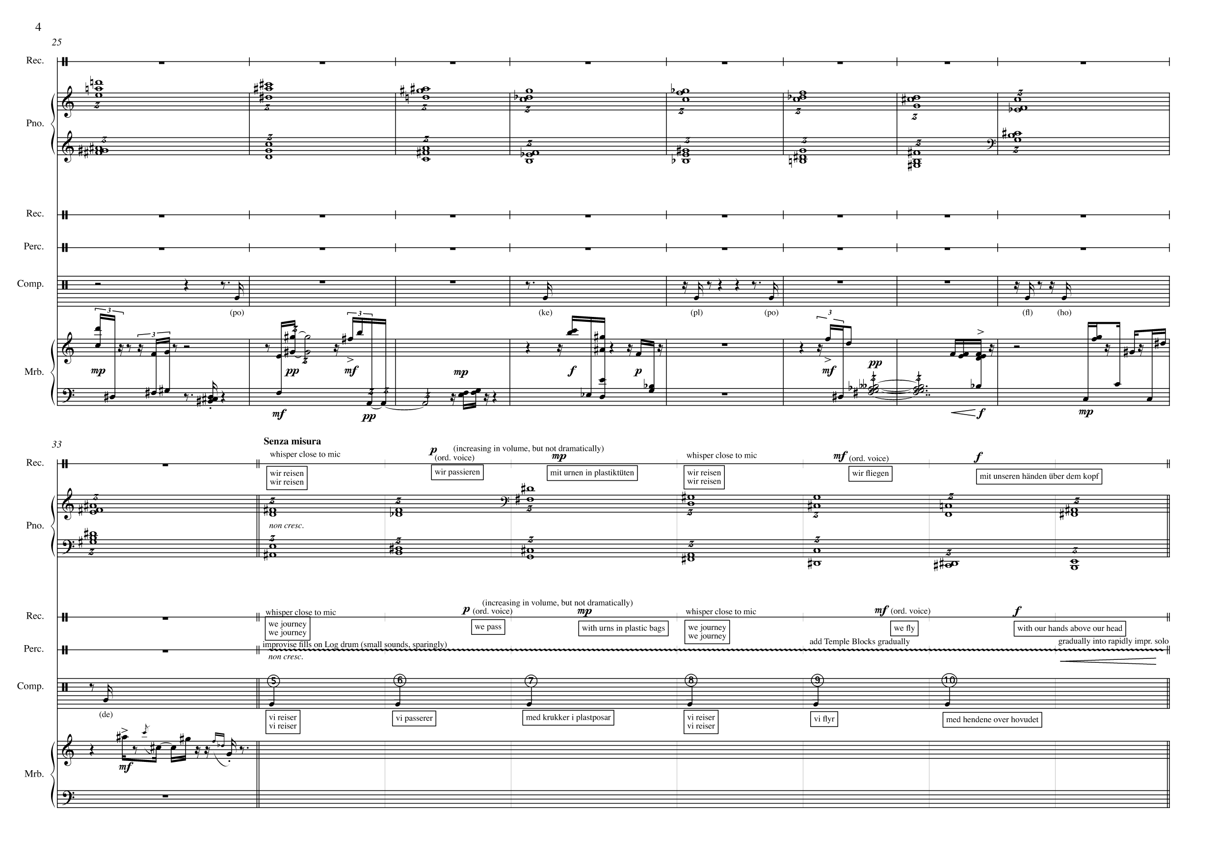 We Journey - For piano with recitation and percussion with resitation, computer and amplification - Image 4