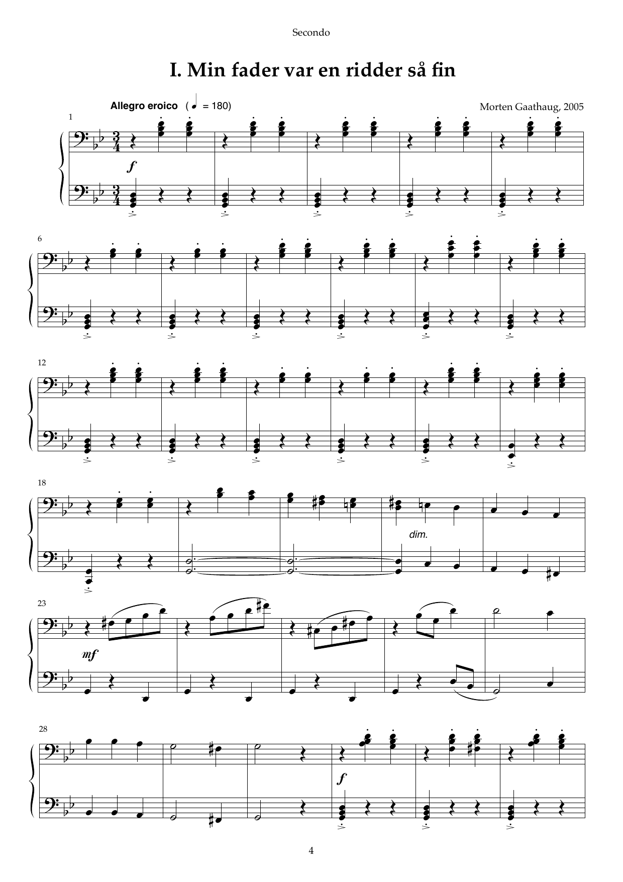 A Glitter in the Mountain - Little suite on Norwegian folk tunes : For piano duet, Op. 65 - Image 4