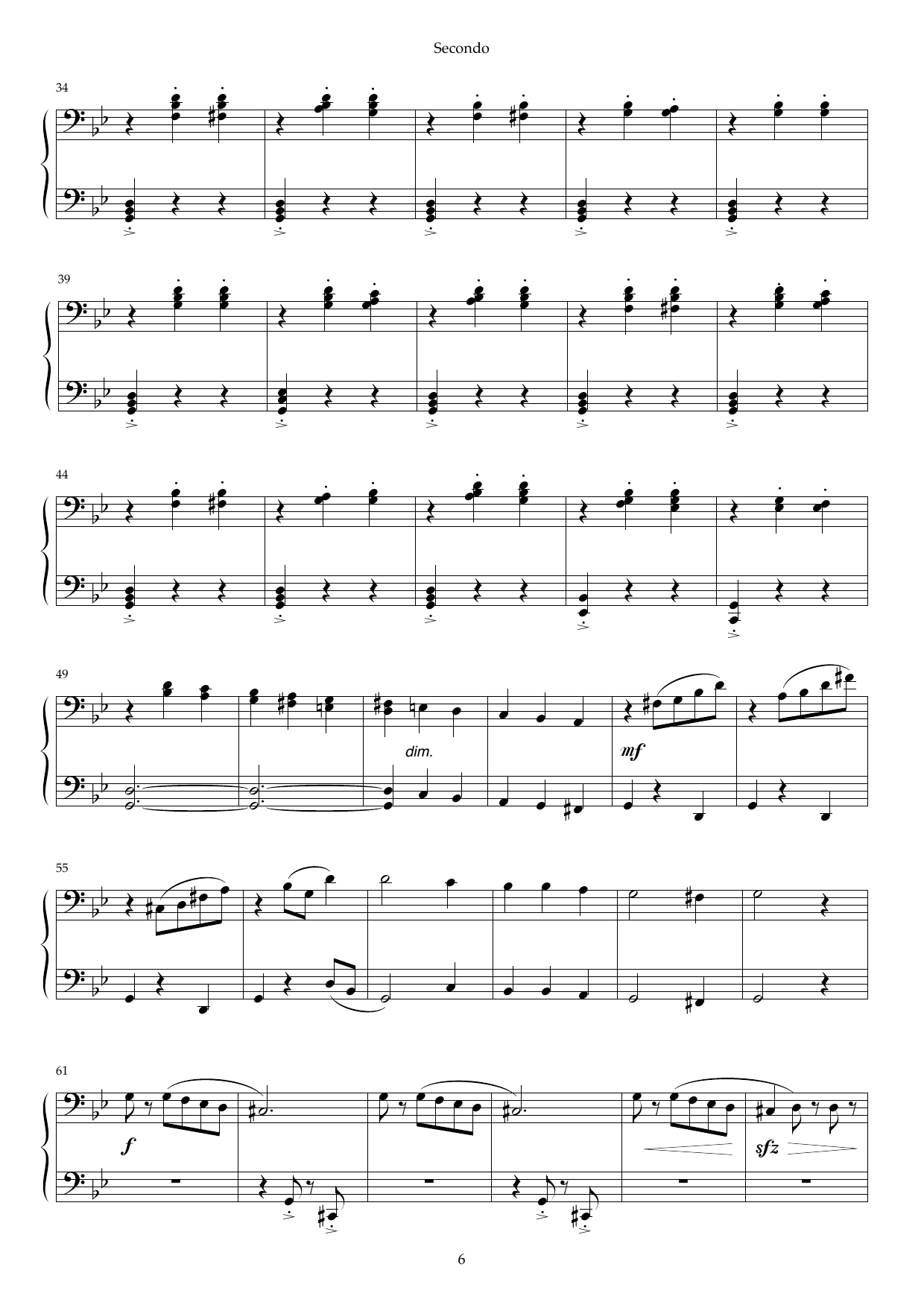 A Glitter in the Mountain - Little suite on Norwegian folk tunes : For piano duet, Op. 65 - Image 6