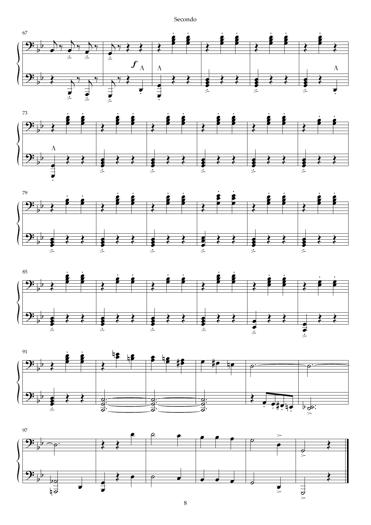 A Glitter in the Mountain - Little suite on Norwegian folk tunes : For piano duet, Op. 65 - Image 8